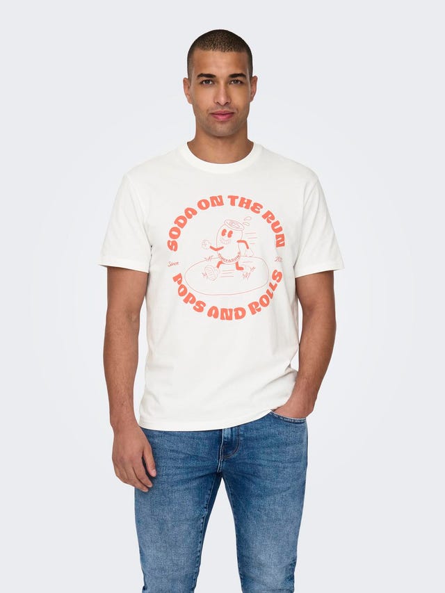 ONLY & SONS Normal geschnitten Rundhals T-Shirt - 22028688