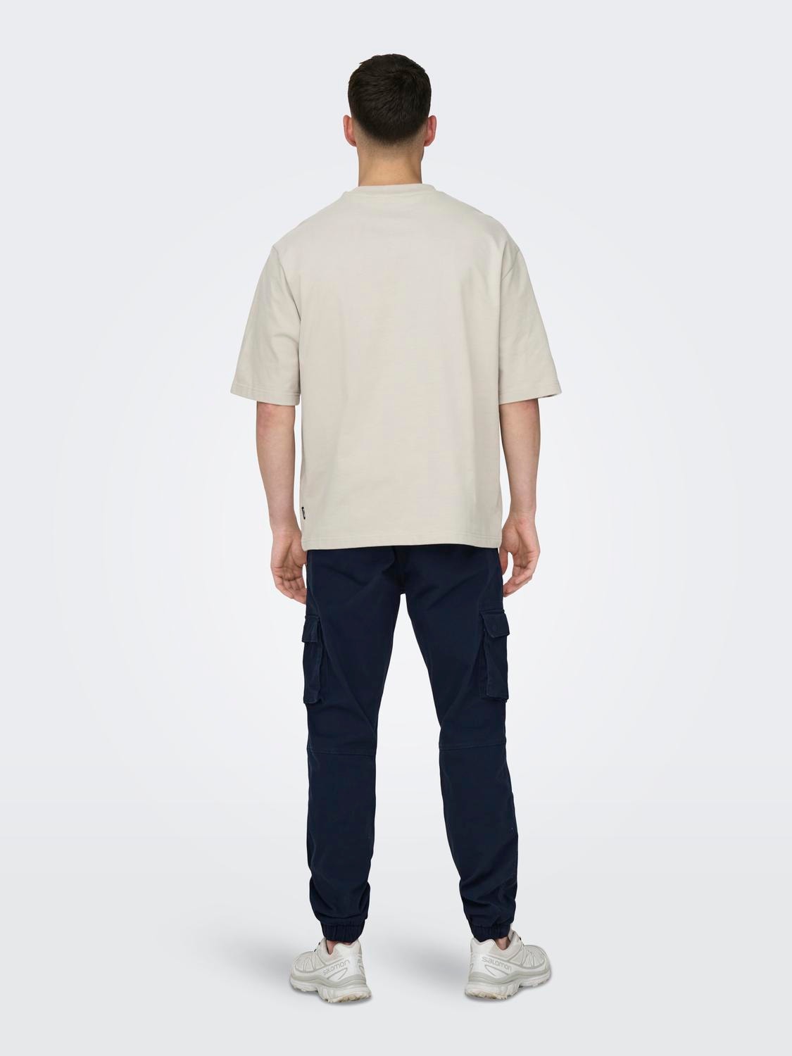 ONLY & SONS Relaxed fit O-hals T-shirts -Silver Lining - 22028766