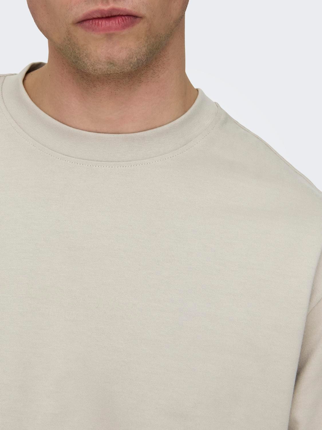ONLY & SONS Locker geschnitten Rundhals T-Shirt -Silver Lining - 22028766