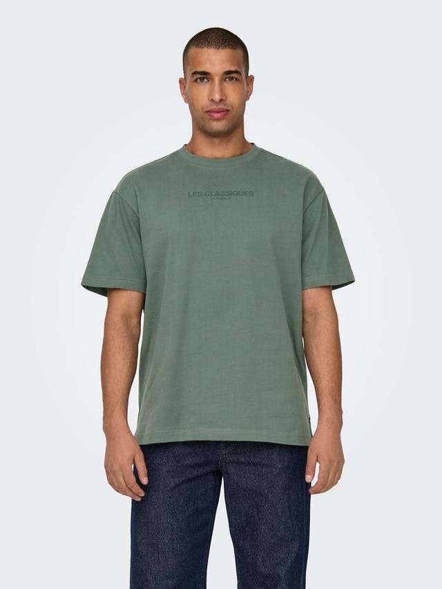 ONLY & SONS Locker geschnitten Rundhals T-Shirt - 22028766