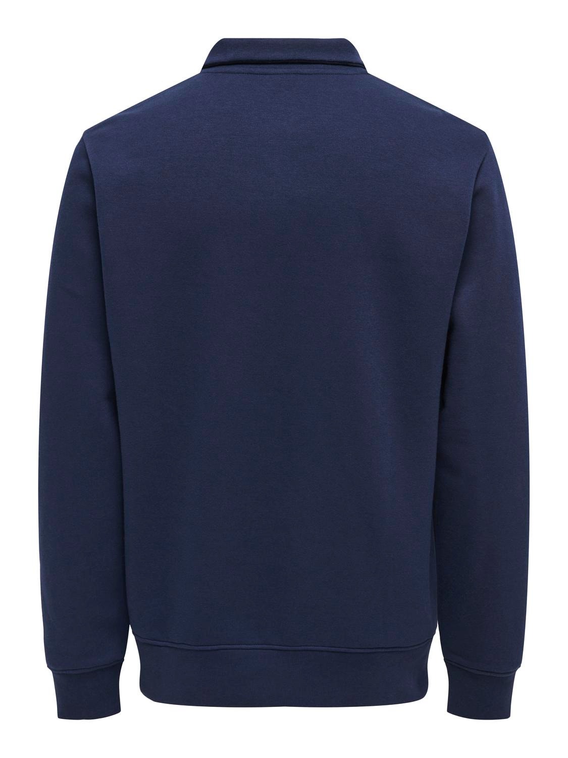 ONLY & SONS Half-zip sweatshirt med høj hals -Navy Blazer - 22028797