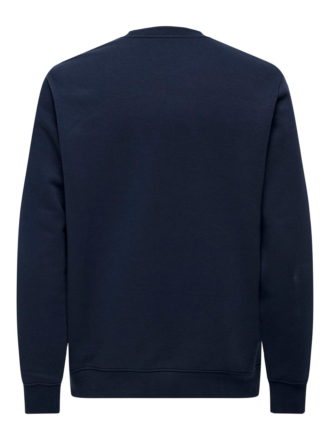 ONLY & SONS Regular fit Ronde hals Sweatshirt -Navy Blazer - 22028798