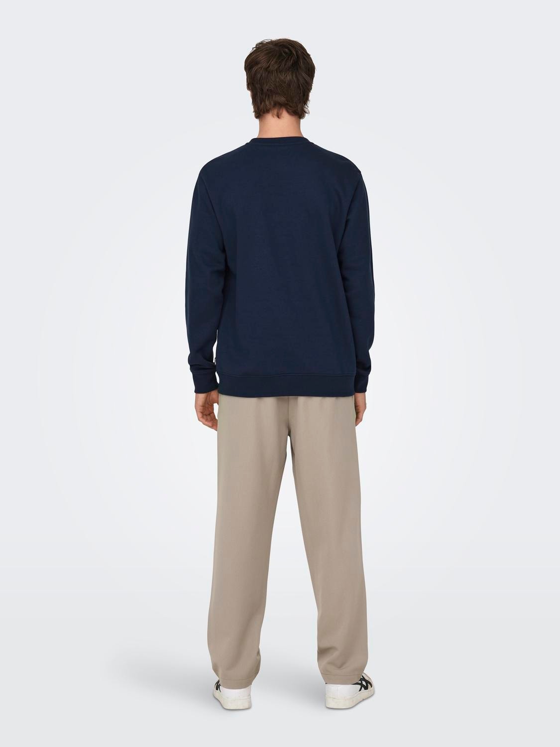 ONLY & SONS O-neck sweatshirt -Navy Blazer - 22028798