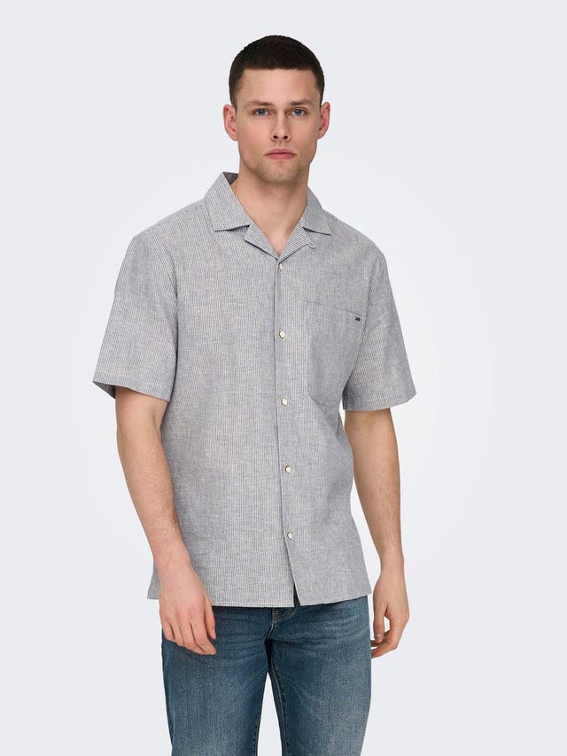 ONLY & SONS Camisas Corte relaxed Cuello cubano - 22028833