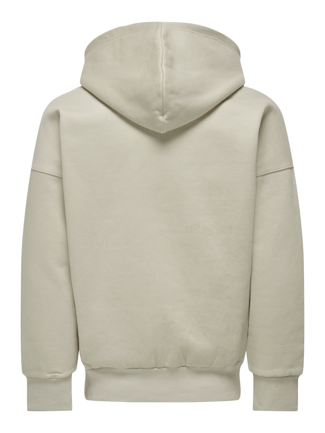 ONLY & SONS Relaxed Fit Hoodie Sweatshirt -Silver Lining - 22028837