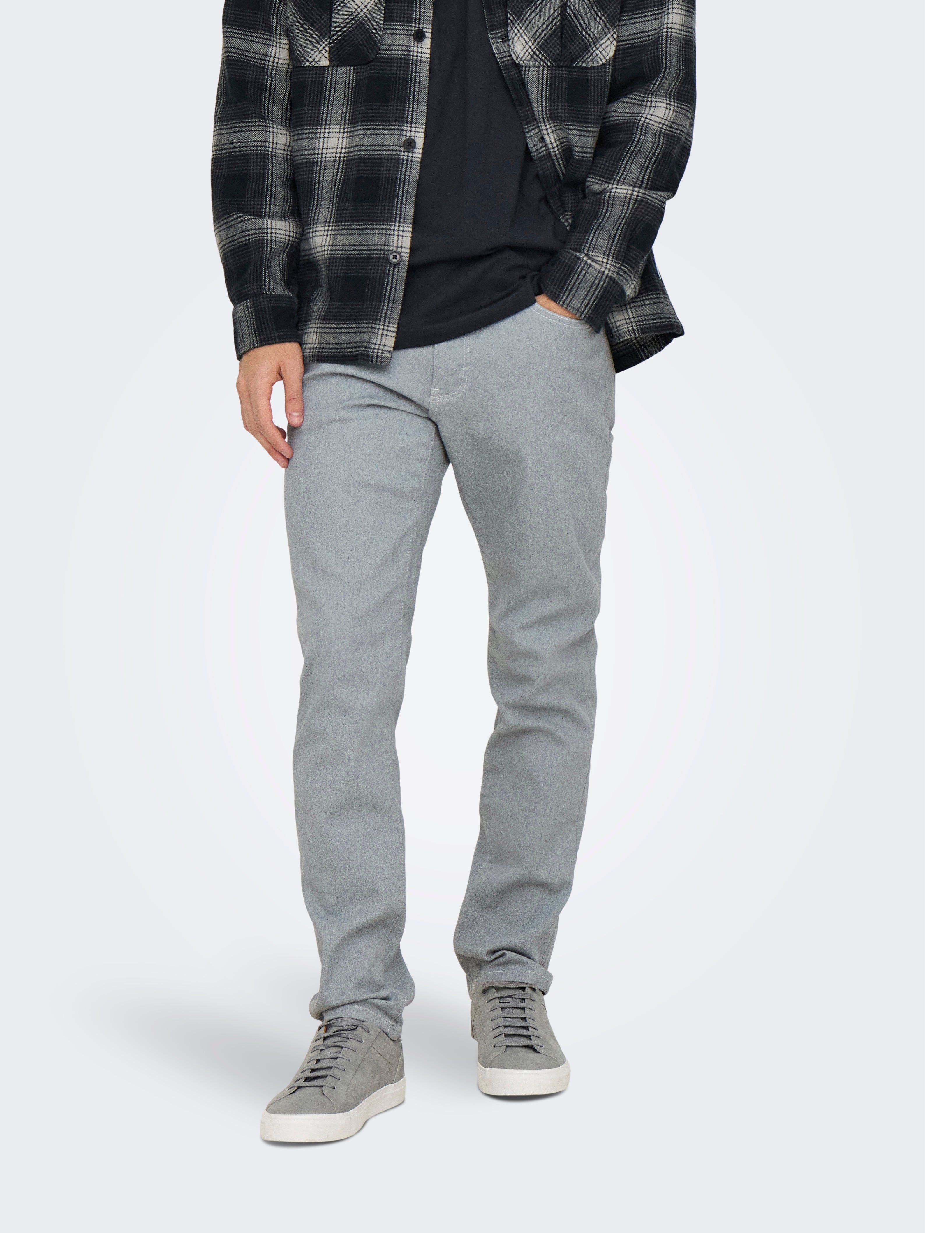 ONSLOOM Regular waist Slim Fit Jeans | Medium Grey | ONLY