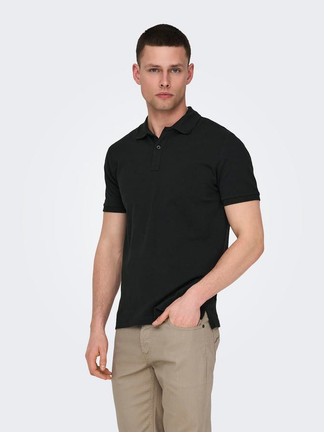 ONLY & SONS Slim Fit Round Neck Polo-Shirt - 22029044