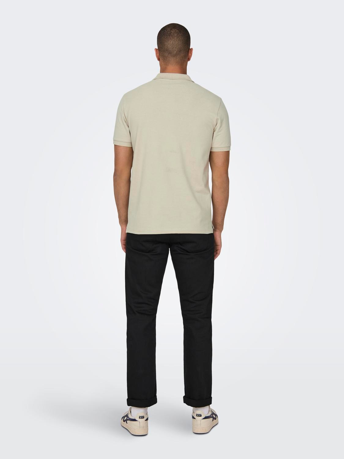 ONLY & SONS O-neck polo  -Silver Lining - 22029044