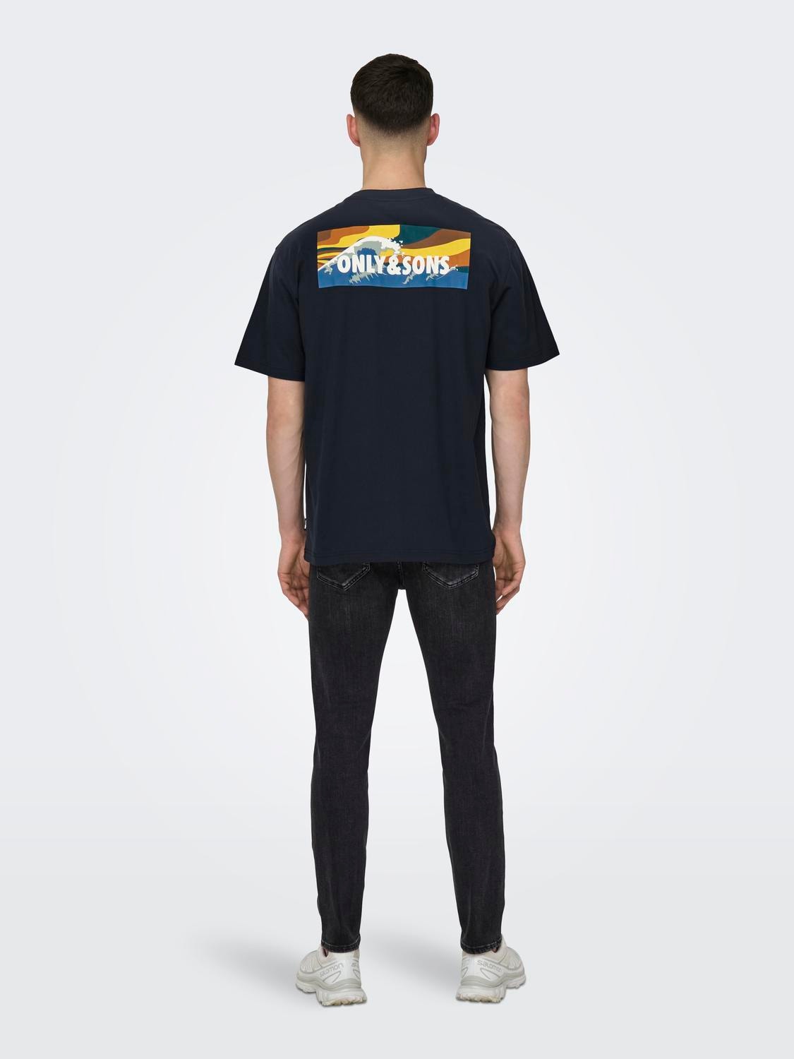 ONLY & SONS Relaxed fit O-hals T-shirts -Dark Navy - 22029091