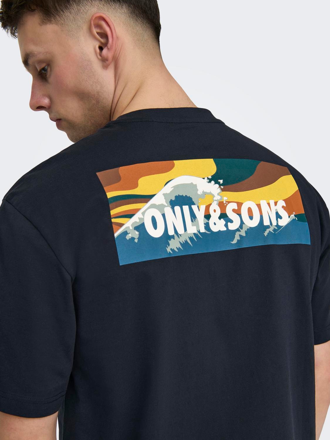 ONLY & SONS o-neck t-shirt -Dark Navy - 22029091