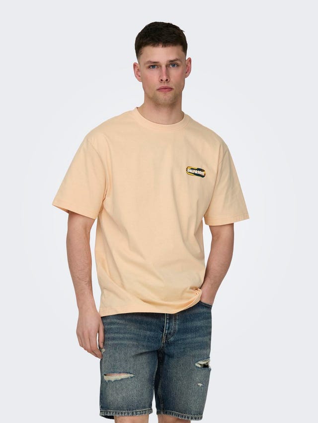 ONLY & SONS T-shirts Relaxed Fit Col rond - 22029091