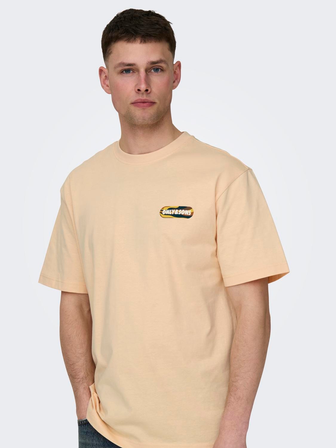 ONLY & SONS Avslappnad O-ringning T-shirt -Creampuff - 22029091