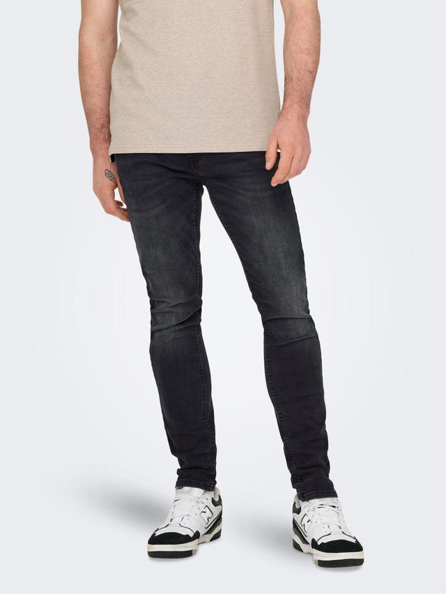 ONLY & SONS Skinny Fit Niedrige Taille Jeans - 22029095