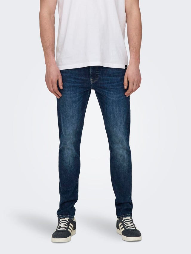 ONLY & SONS Skinny Fit Niedrige Taille Jeans - 22029096