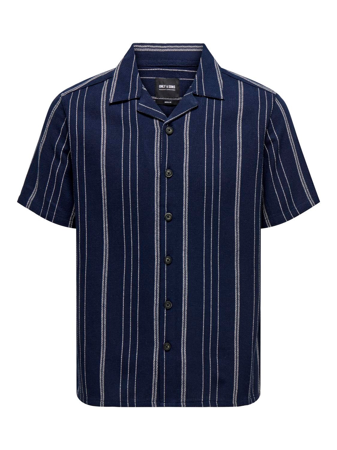 ONLY & SONS Shirt with short sleeves -Dark Navy - 22029099