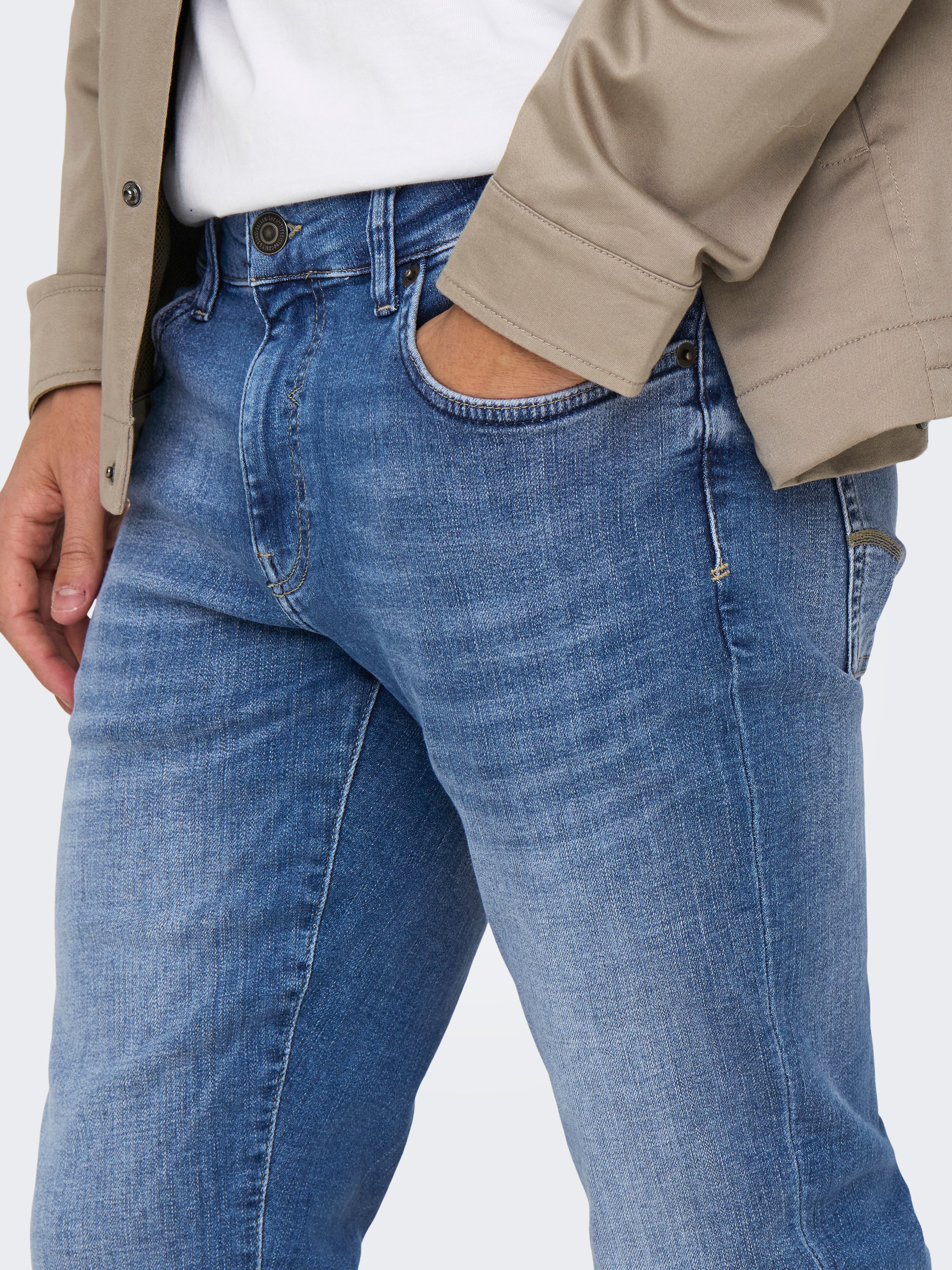 ONSLOOM Low rise Slim Fit Jeans | Medium Blue | ONLY & SONS®