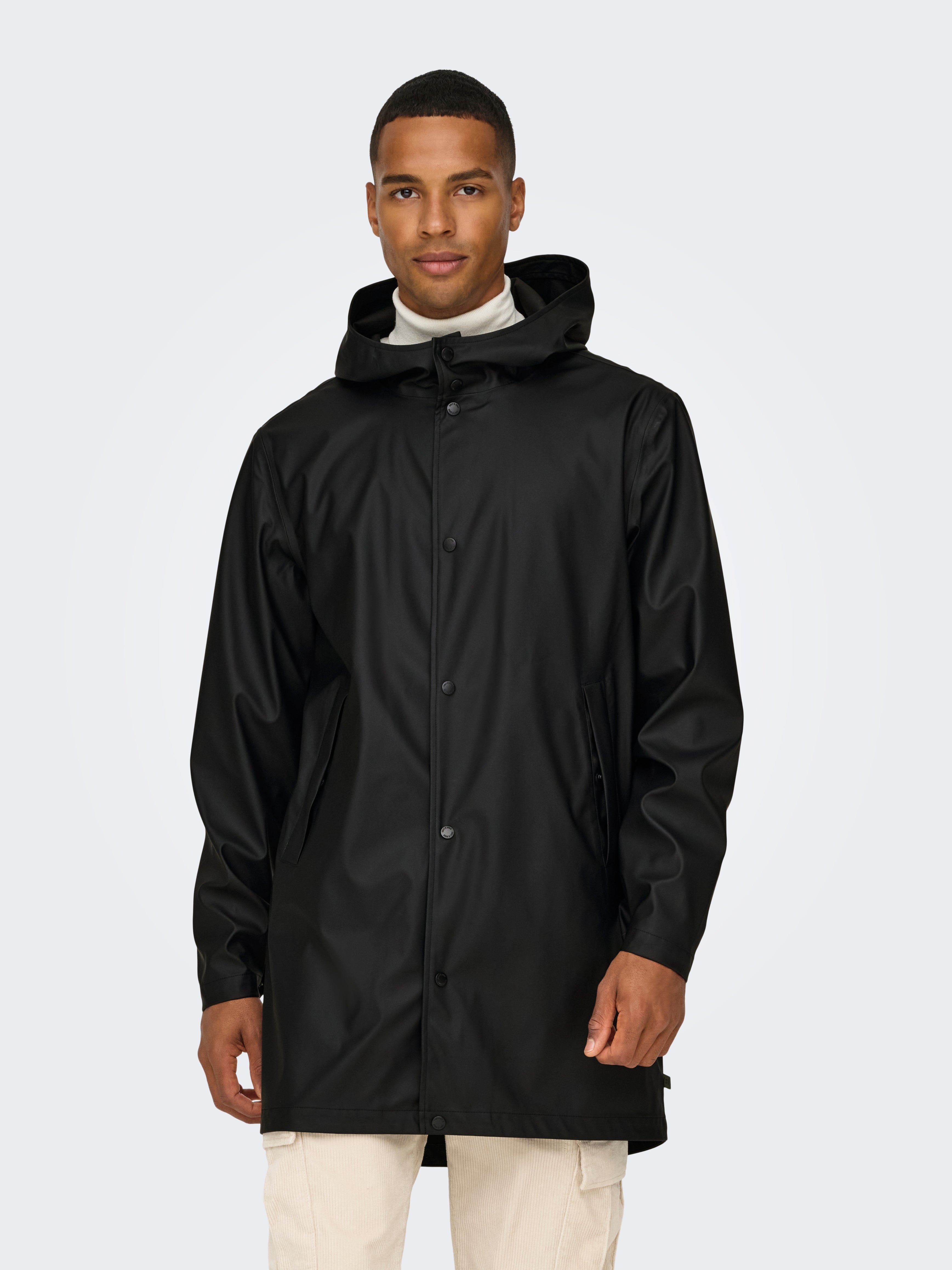 ONSLUCA Raincoat Black ONLY SONS