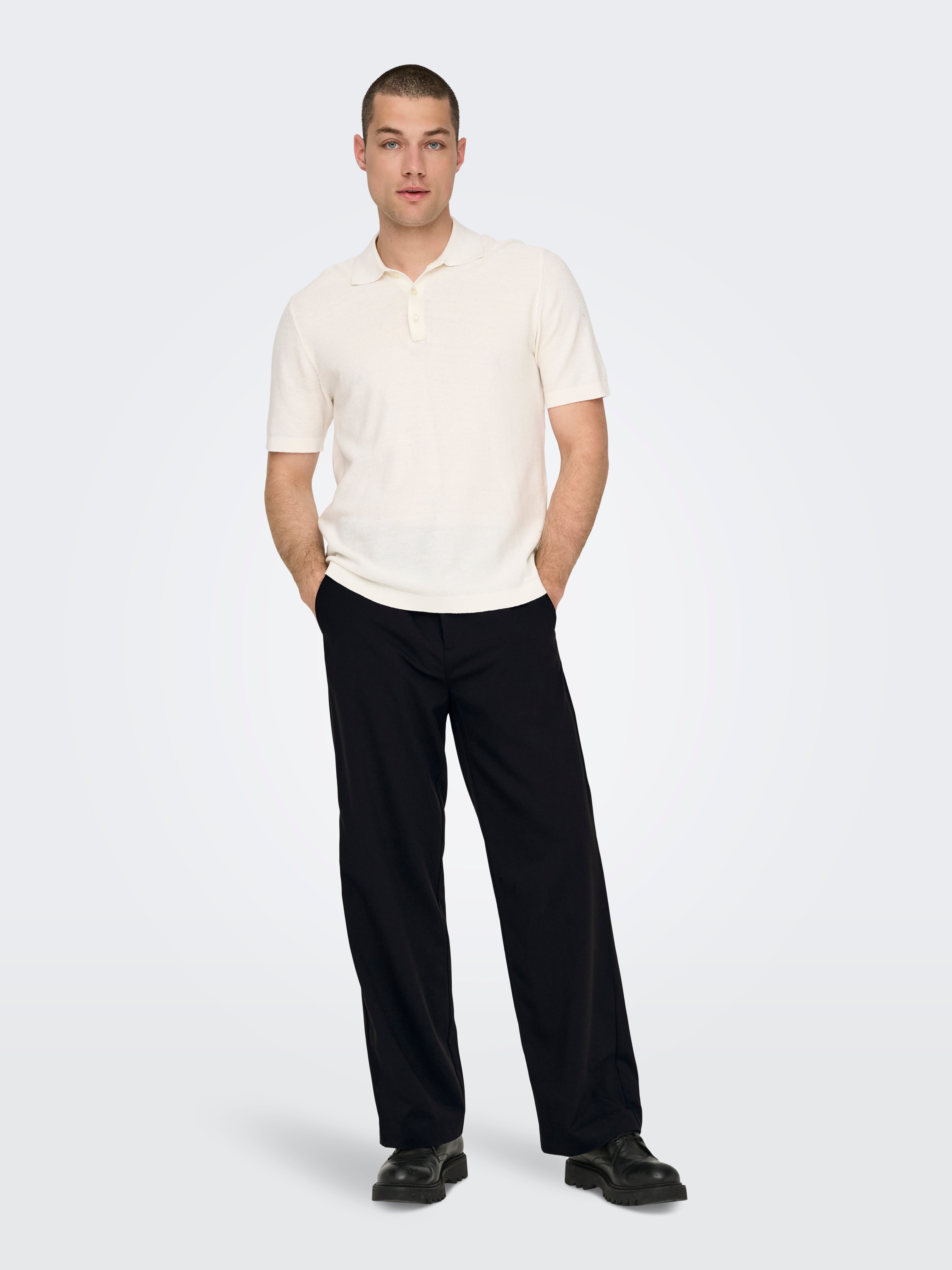 ONSBOB-LE Tailored Trousers | Black | ONLY & SONS®