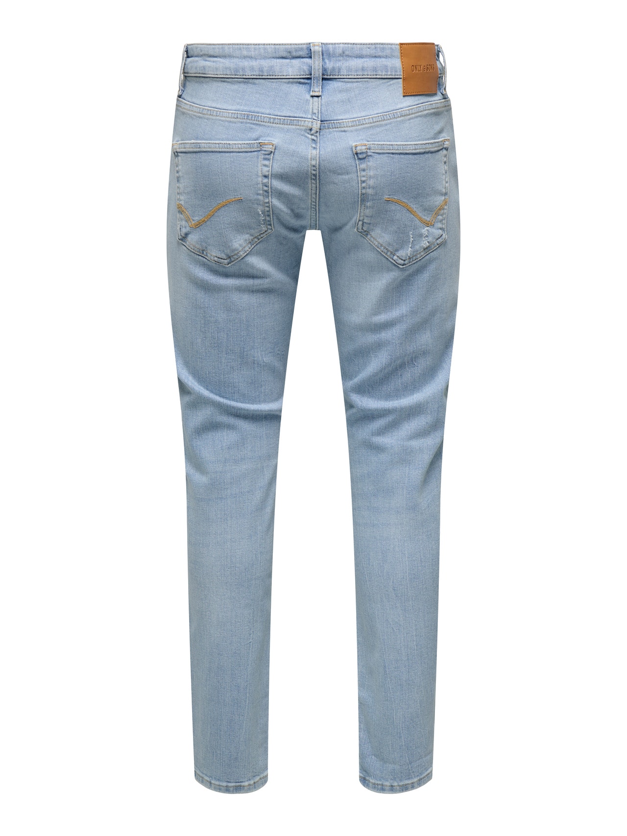 ONLY & SONS Slim Fit Niedrige Taille Jeans -Light Blue Denim - 22029240
