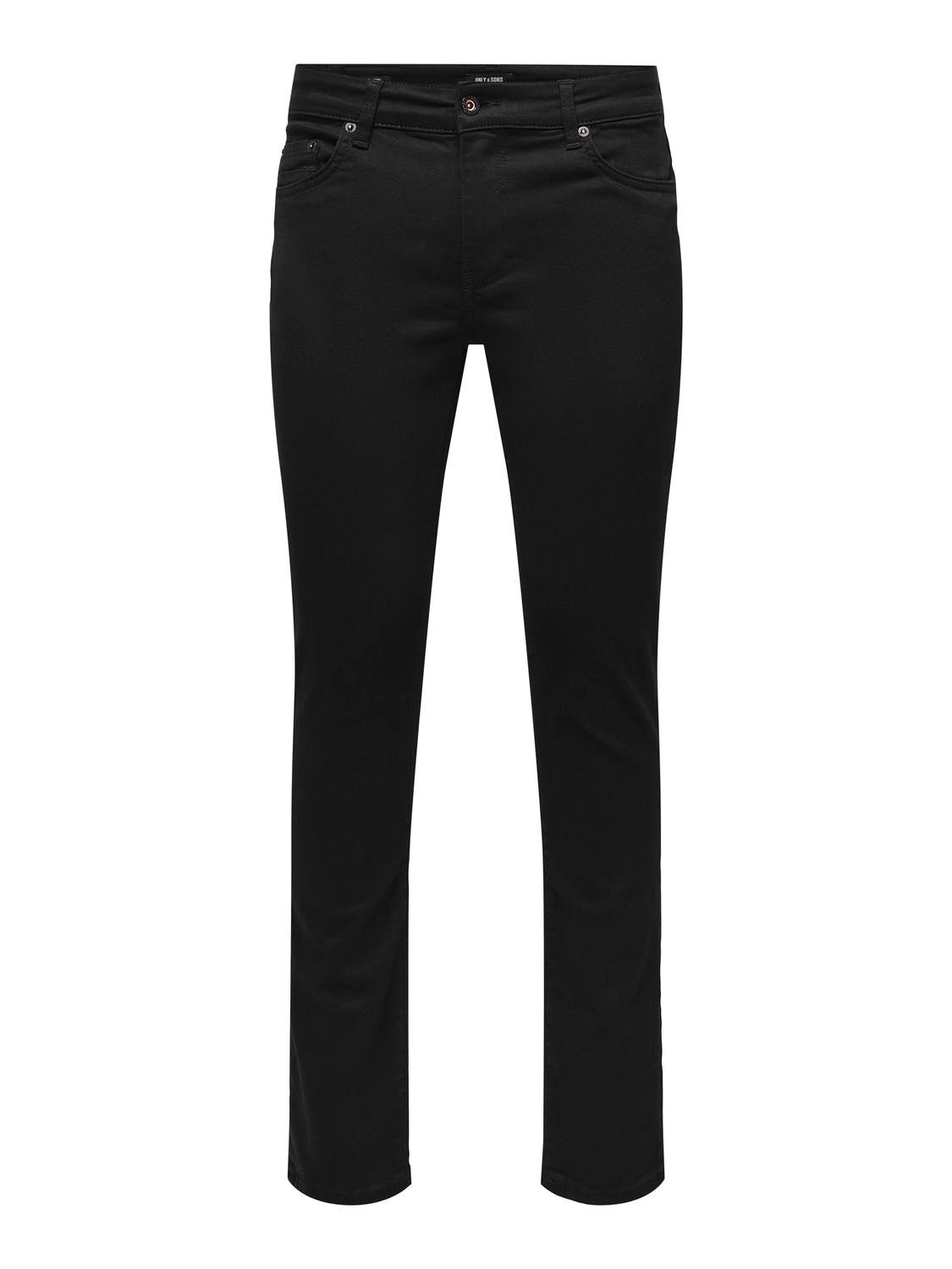 ONLY & SONS Jeans Slim Fit Taille basse -Black Denim - 22029242