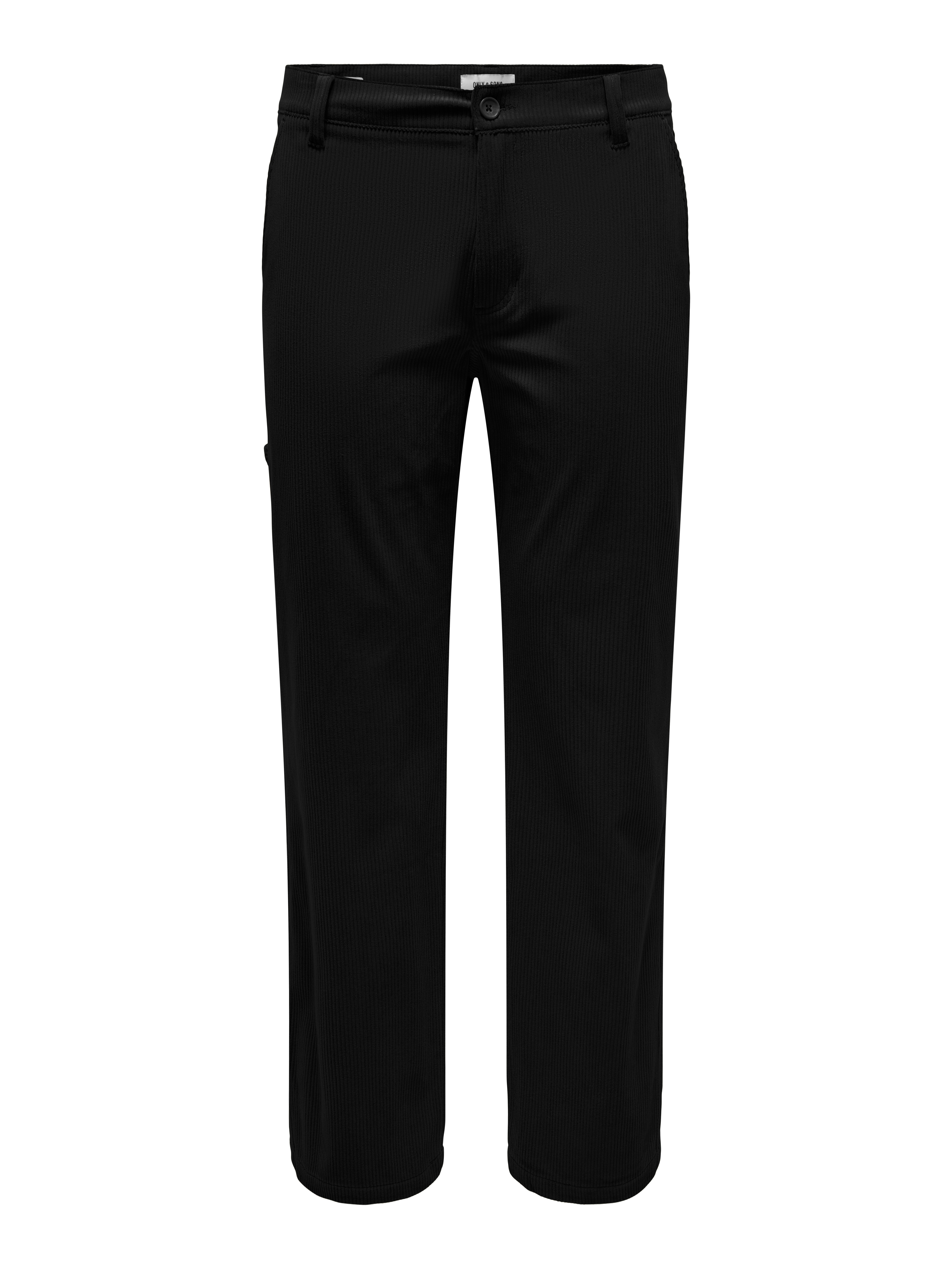 ONSEDGE Straight Fit Trousers | Black | ONLY & SONS®