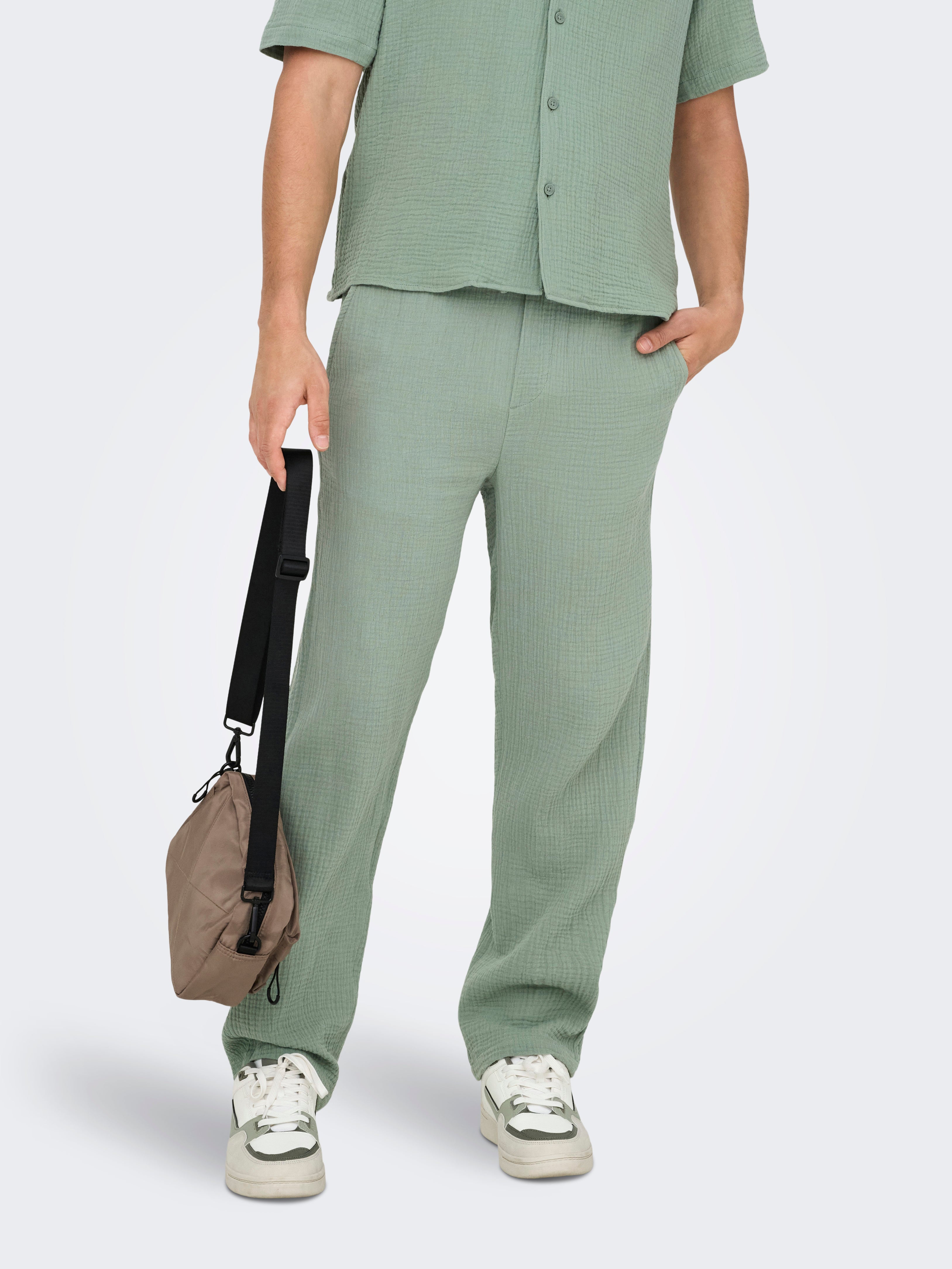 ONSMARK Slim Tapered Fit Chino trousers | Dark Green | ONLY