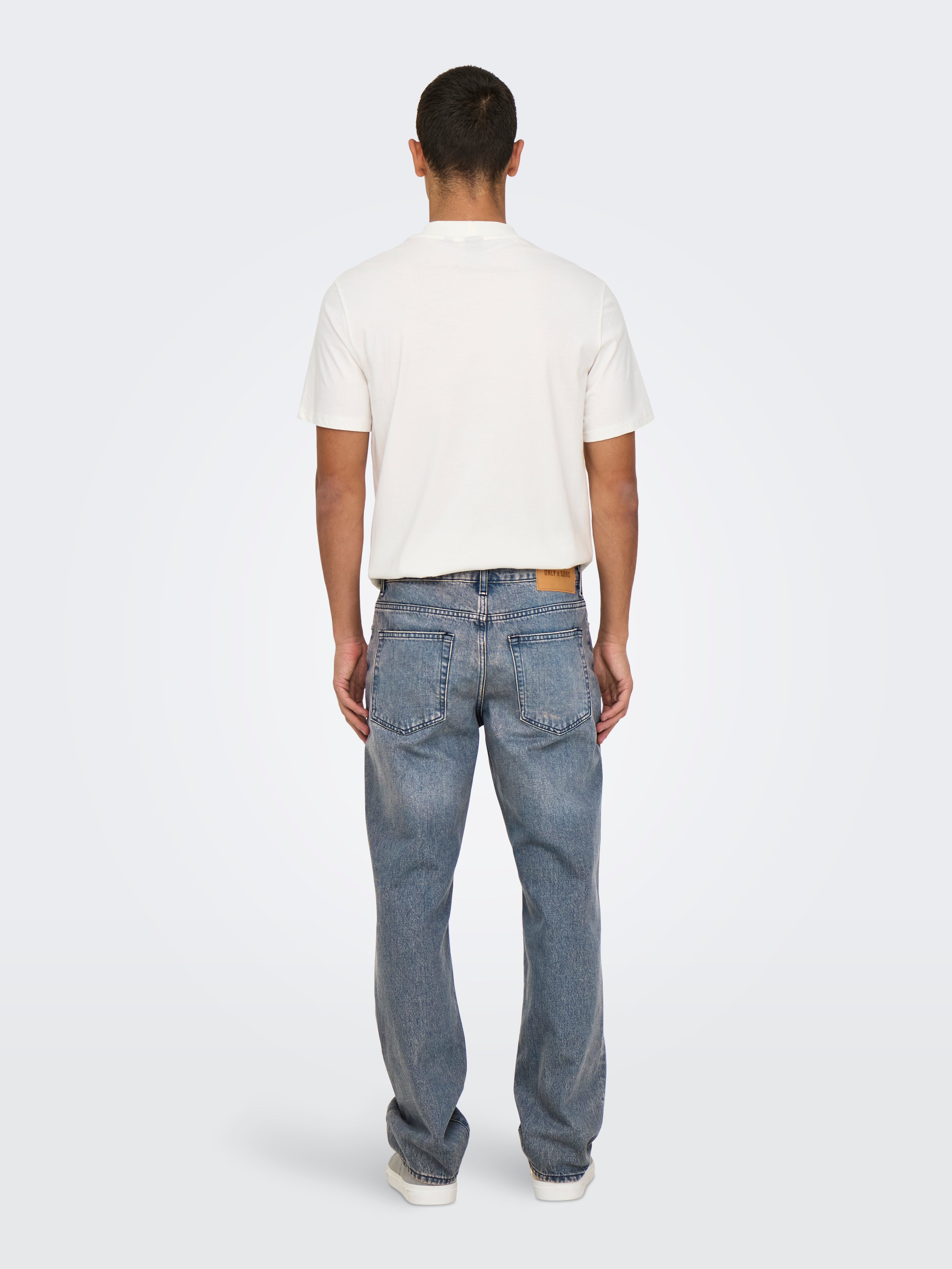 ONSWEFT Mid waist Regular Fit Jeans | Medium Blue | ONLY & SONS®