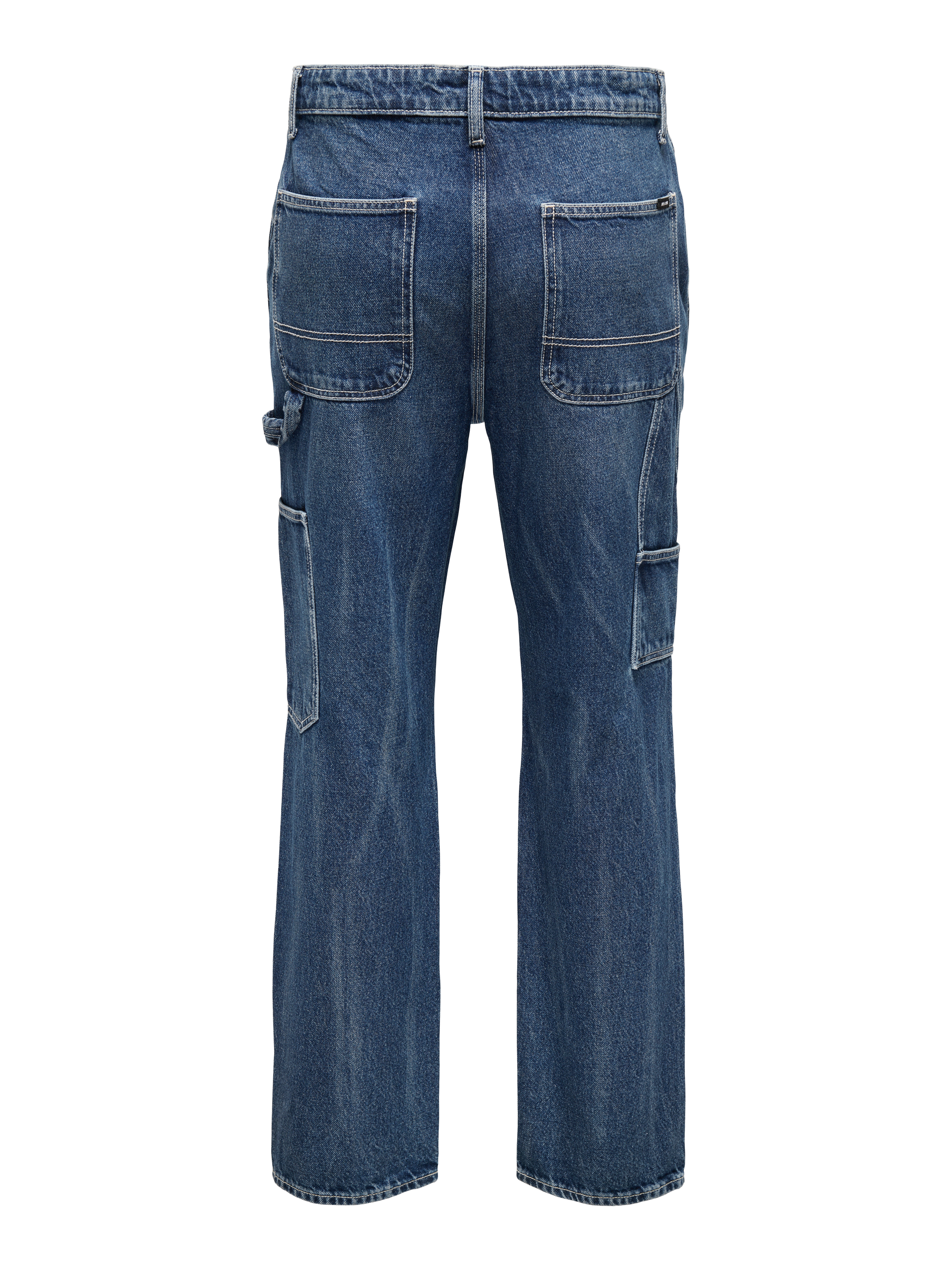 ONSEDGE Mid waist Straight Fit Jeans | Dark Blue | ONLY & SONS®