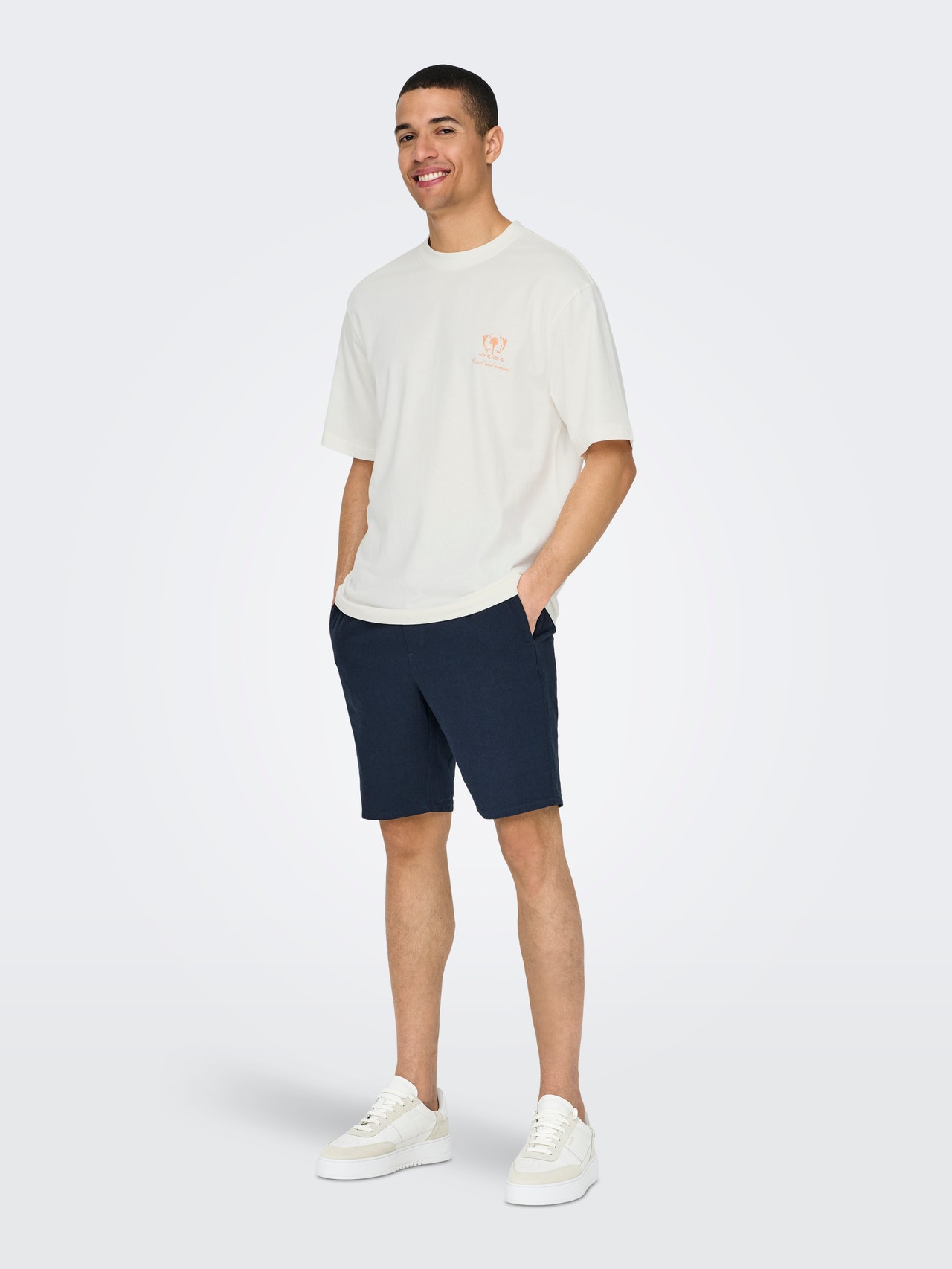ONLY & SONS Relaxed Fit O-hals T-skjorte -Bright White - 22029482
