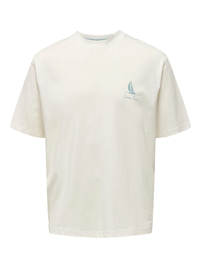 ONLY & SONS Locker geschnitten Rundhals T-Shirt - 22029482