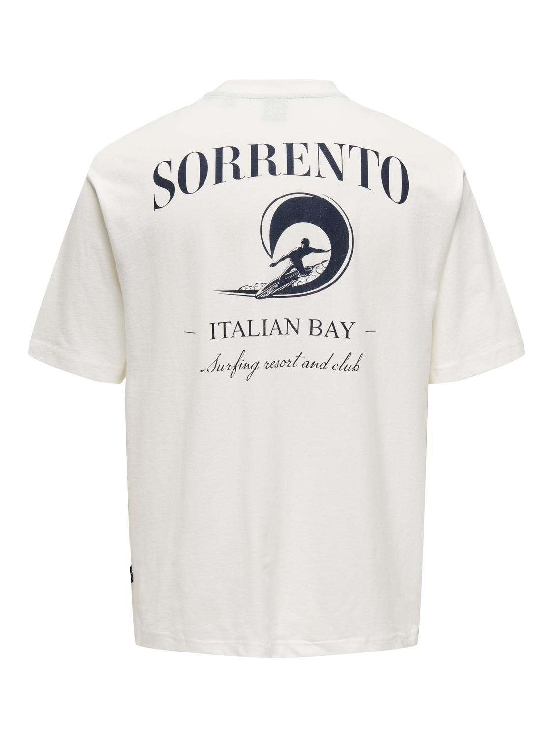 ONLY & SONS Camisetas Corte relaxed Cuello redondo -Bright White - 22029482
