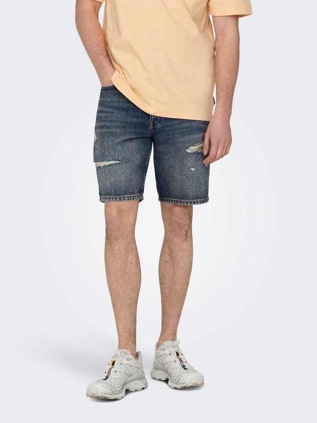 ONLY & SONS Shorts Straight Fit Vita media - 22029648