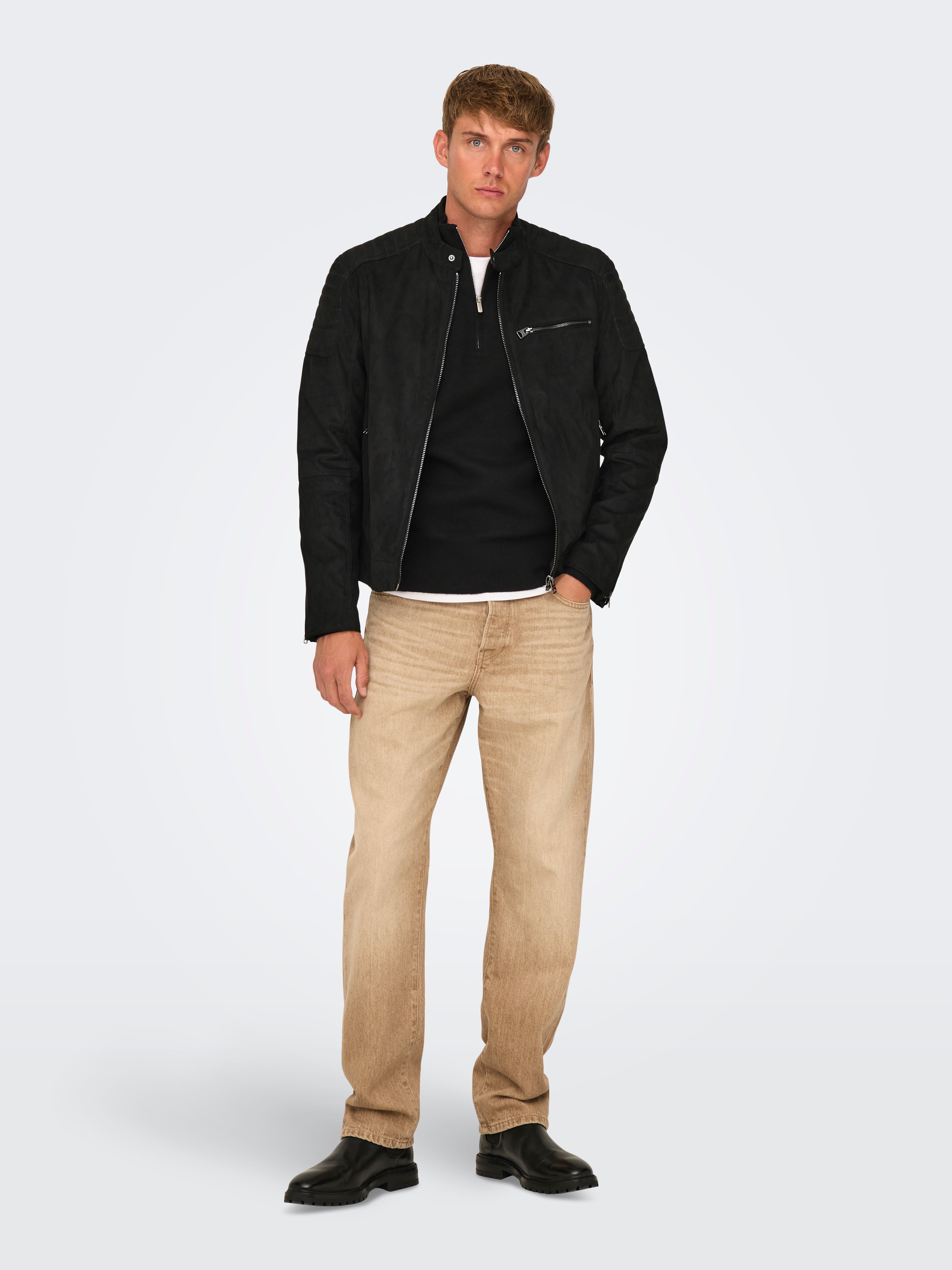ONSGUS Synthetic leather jacket | Black | ONLY & SONS®