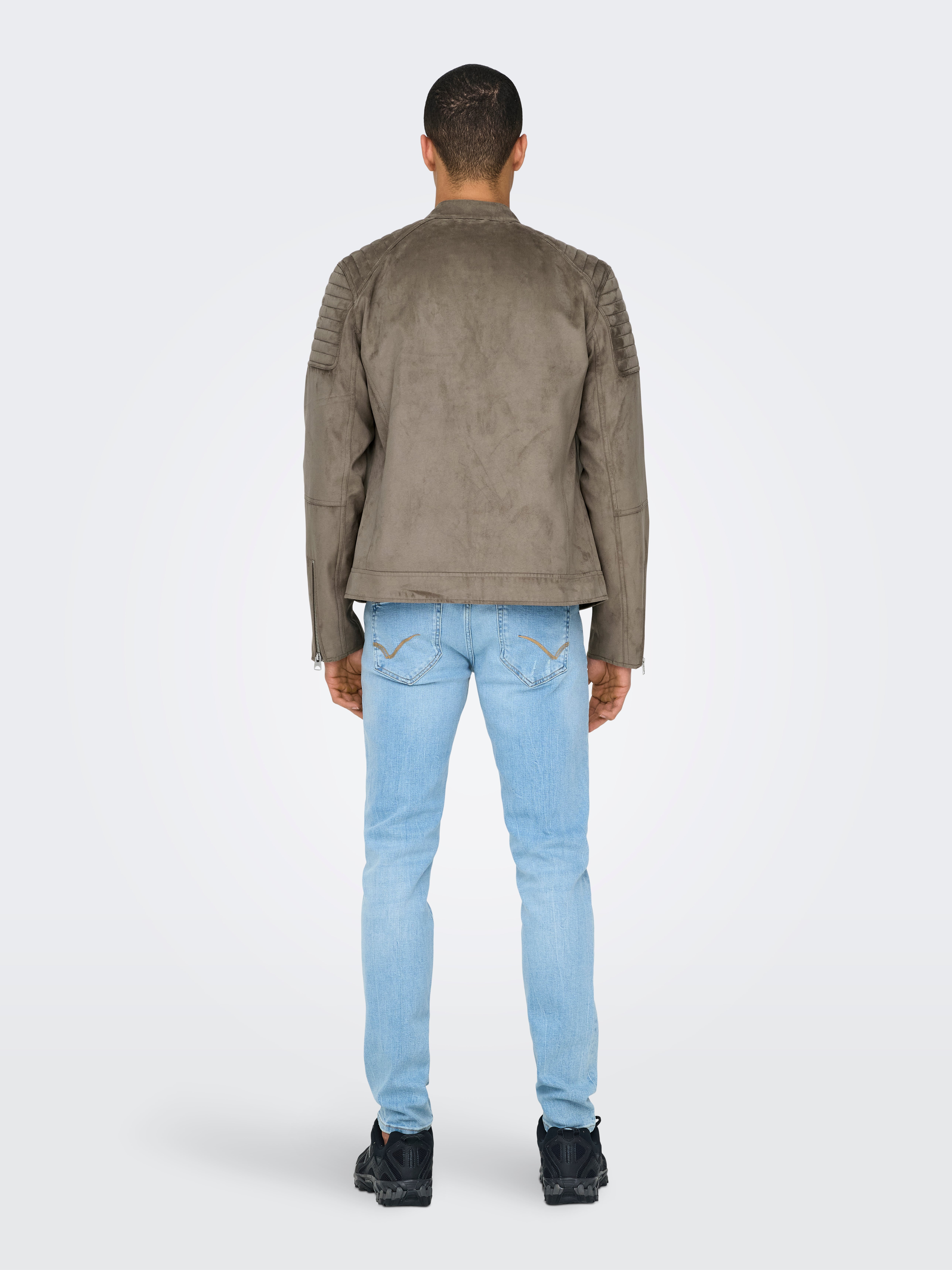 ONSGUS Synthetic leather jacket | Dark Grey | ONLY & SONS®