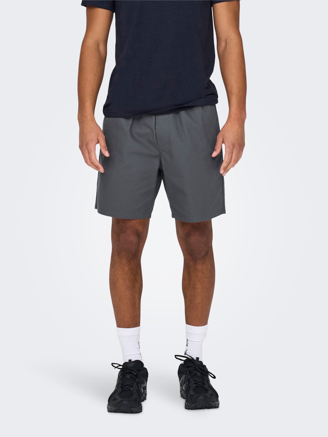 ONLY & SONS Normal geschnitten Shorts -Grey Pinstripe - 22029691