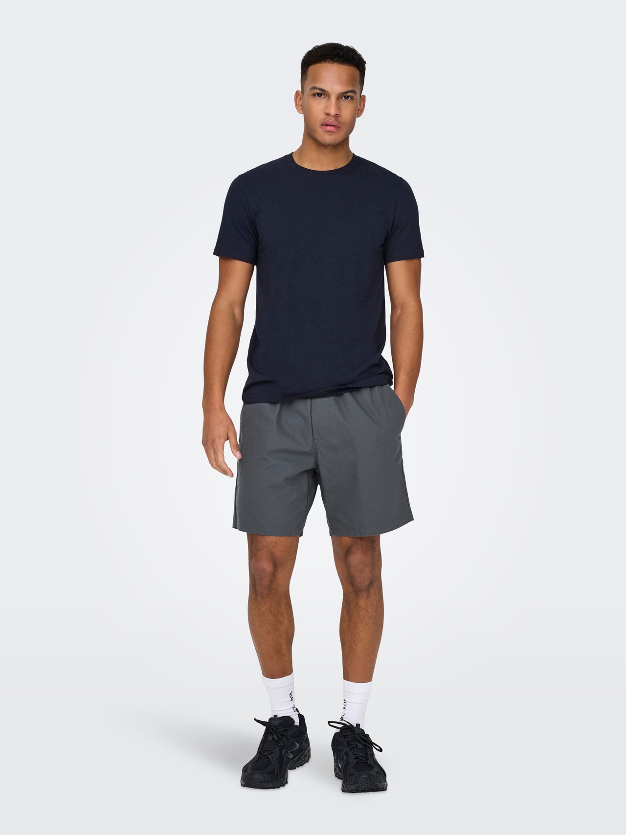ONLY & SONS Shorts Corte regular -Grey Pinstripe - 22029691