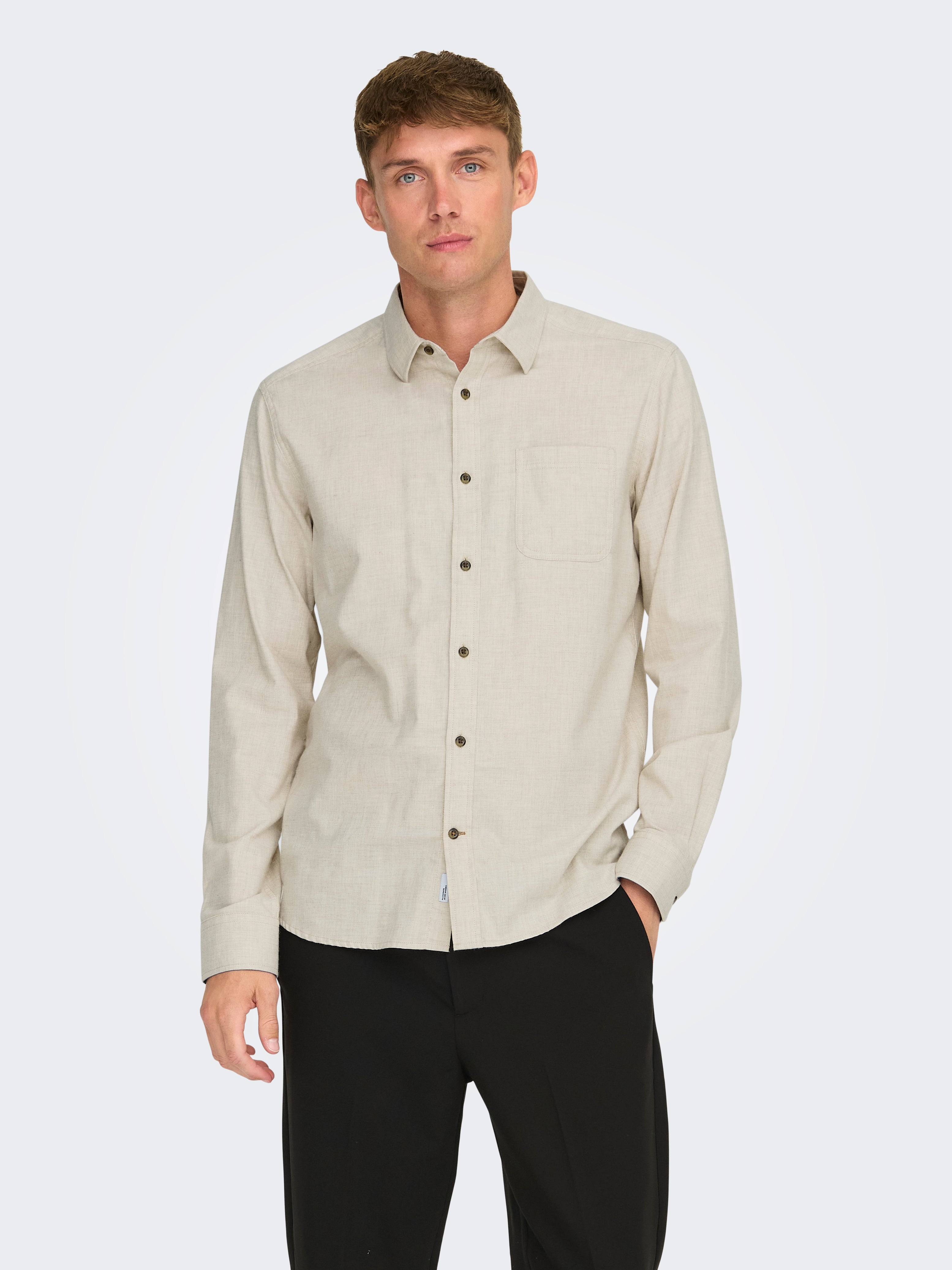 ONSROAD Chemise Light Grey ONLY SONS