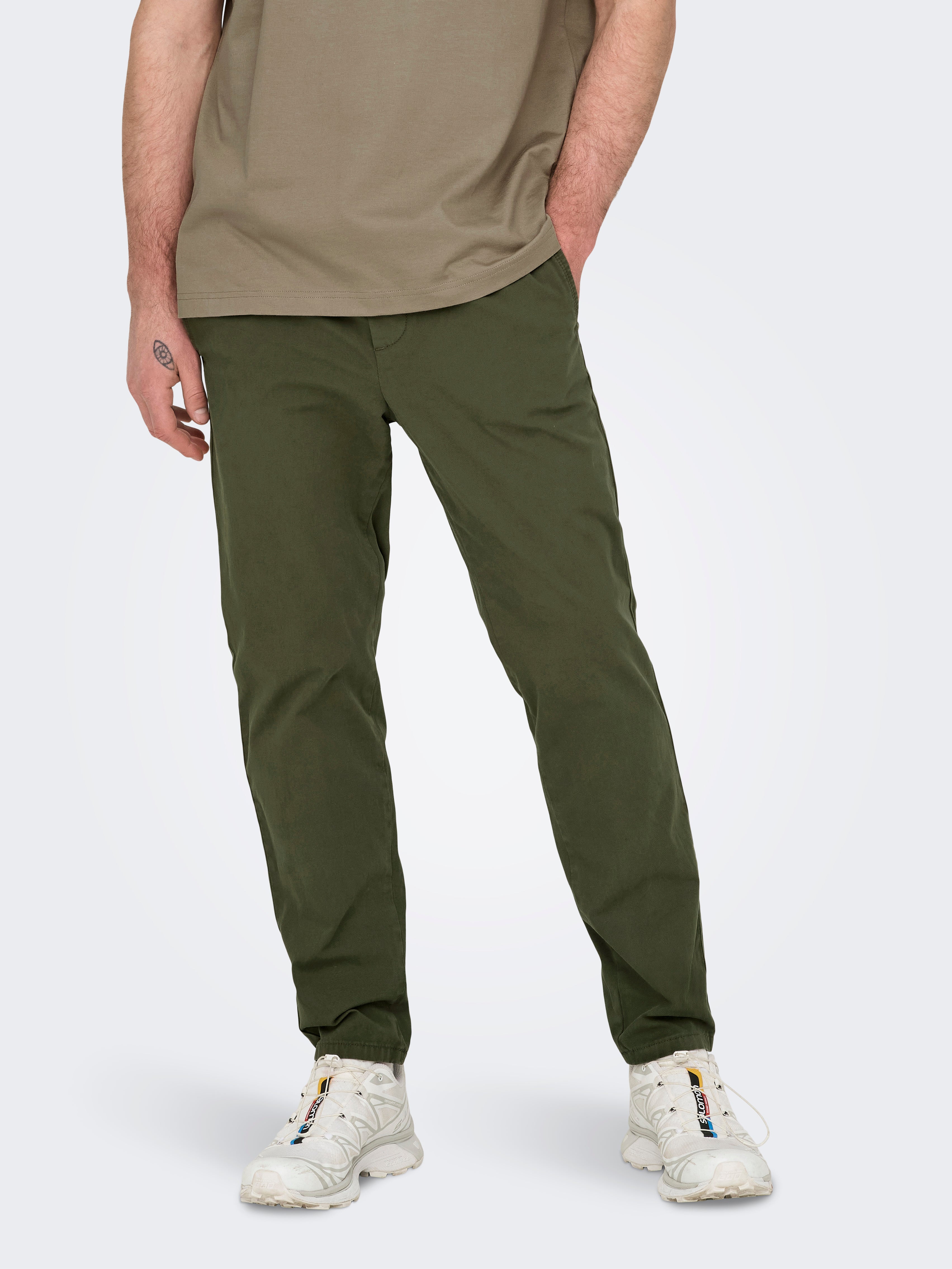 Only & Sons Slim fit Chino Pants 'Mark' in Light Beige | ABOUT YOU