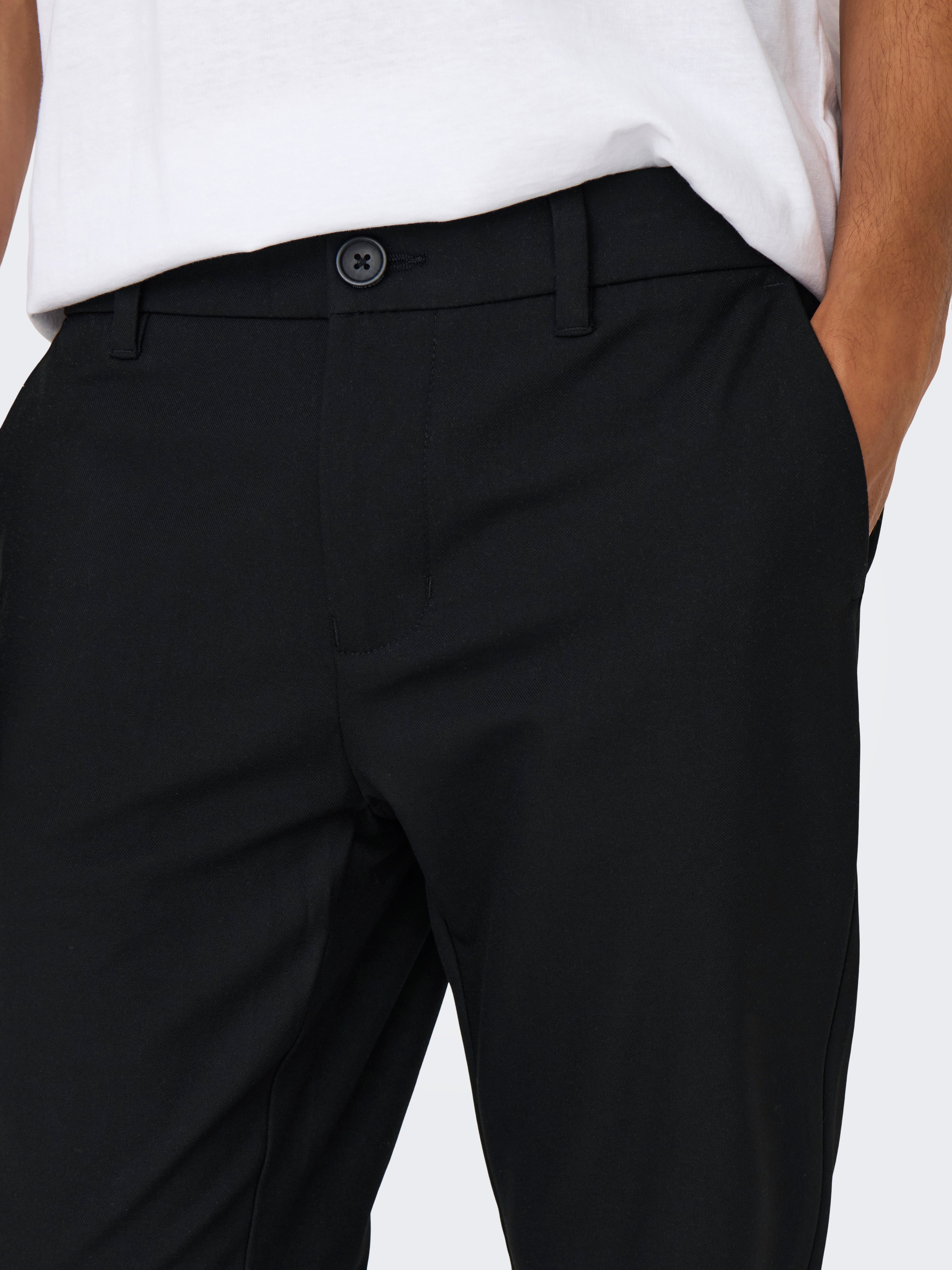 ★Smooth Mood★Onyx Capri Pants★Black★韓国★大人気★ COTTON TWILL DRAWSTRING WIDE PANTS WITH ZIP SIDE POCKET(M