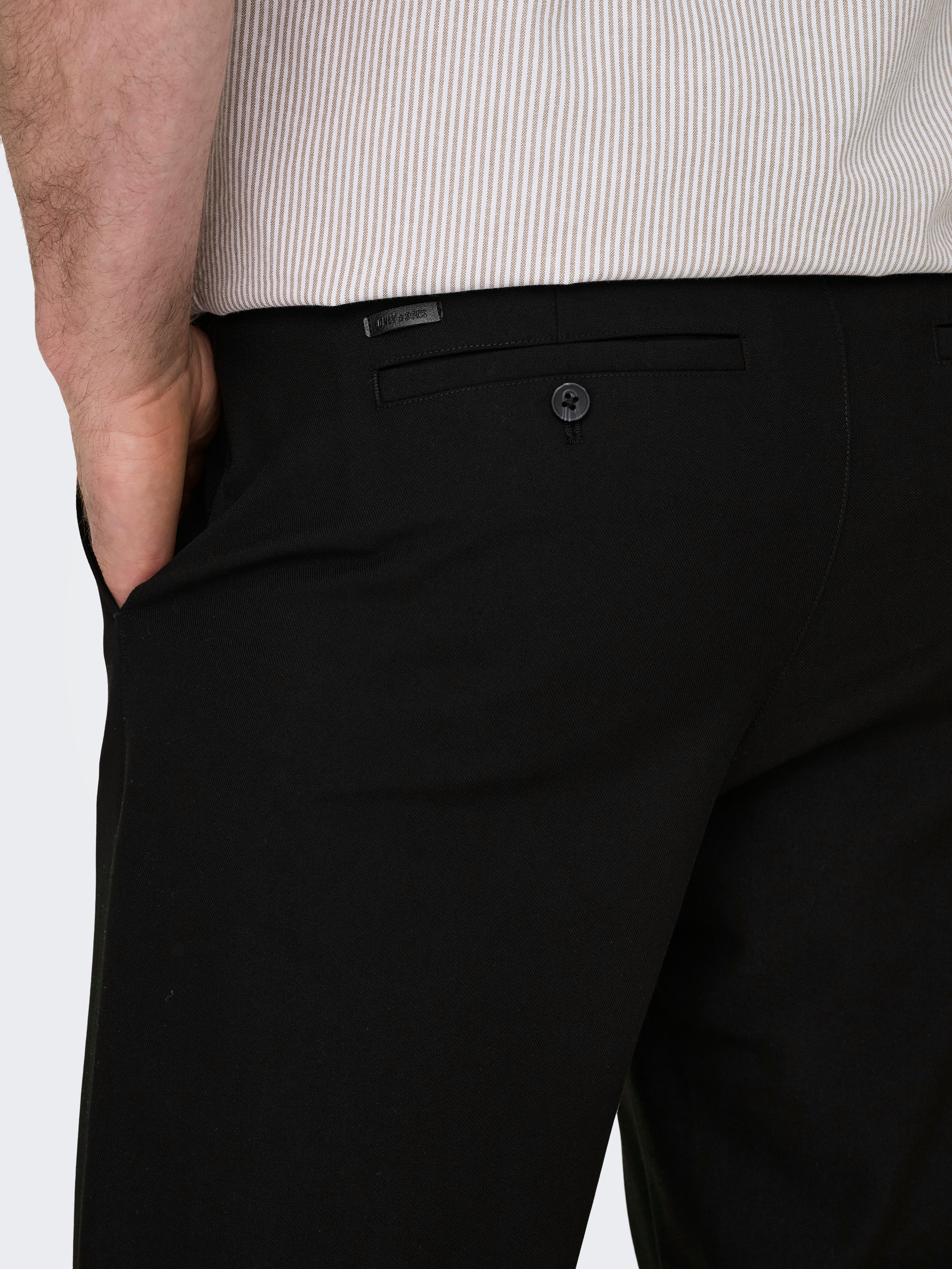 ONSBRAD Slim Fit Trousers | Black | ONLY & SONS®