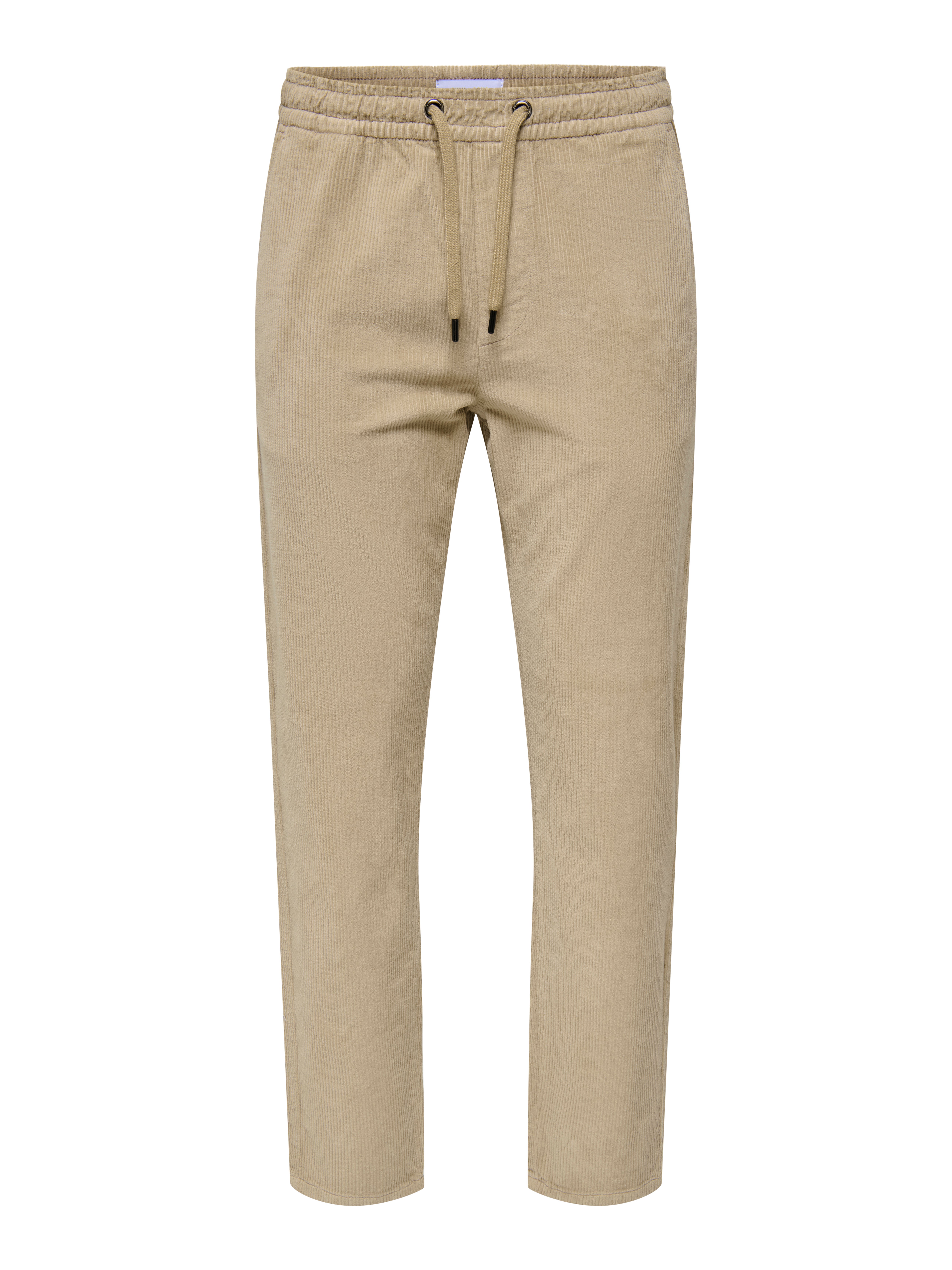 EMPORIO ARMANI Cuffed Cotton Trousers Stone