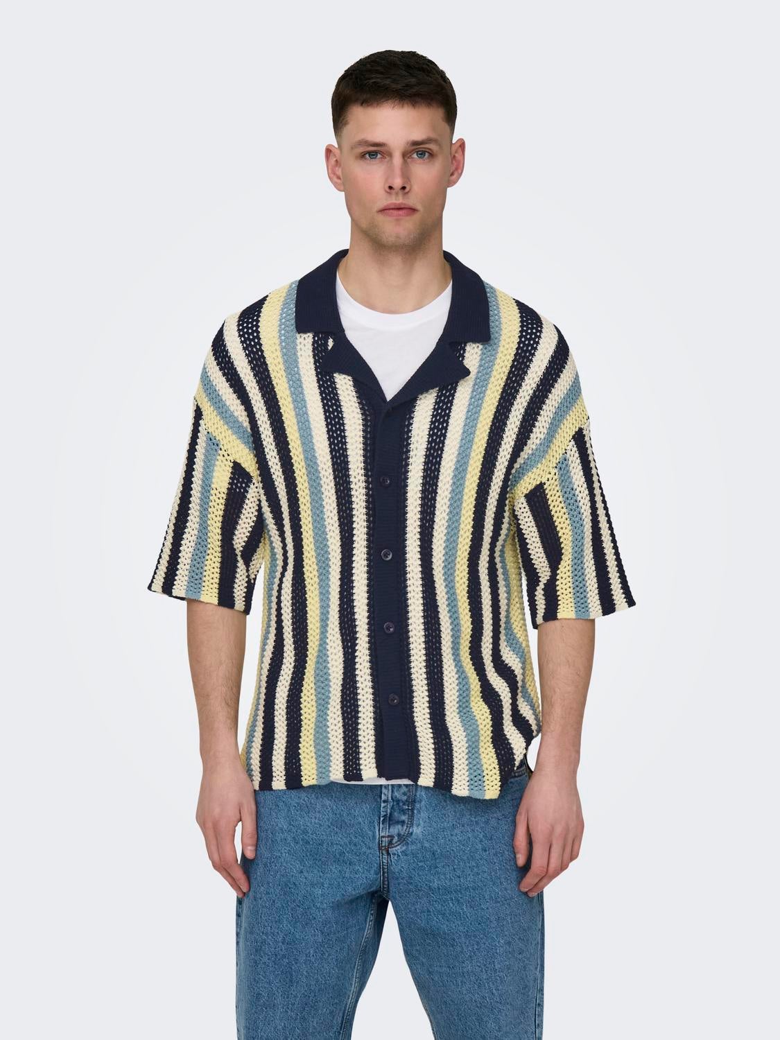 ONSELIOT Knit Cardigan | Dark Blue | ONLY & SONS® ONSELIOT Knit Cardigan | Dark Blue | ONLY & SONS®