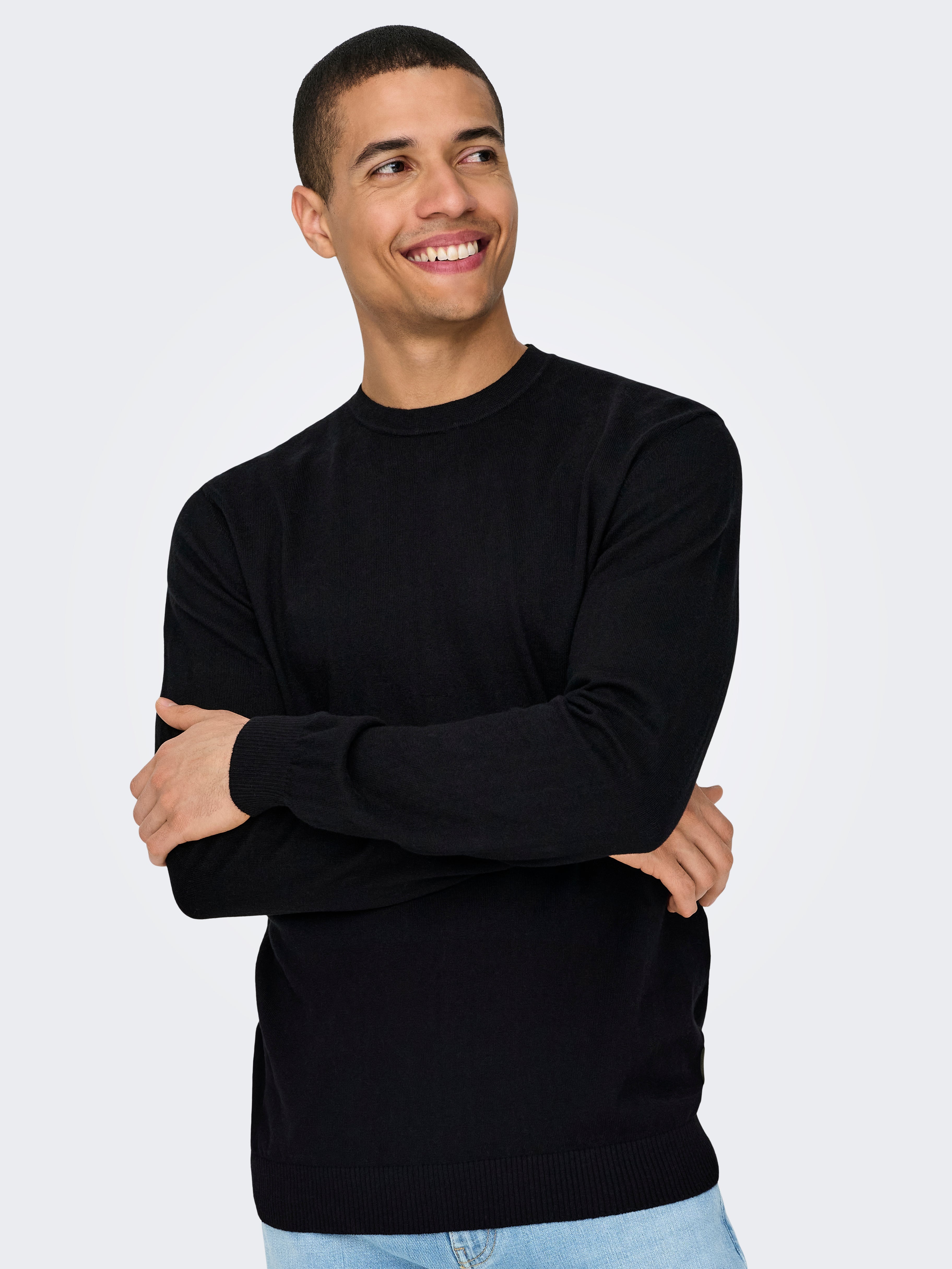ONSLOUI Pullover | Black | ONLY & SONS®