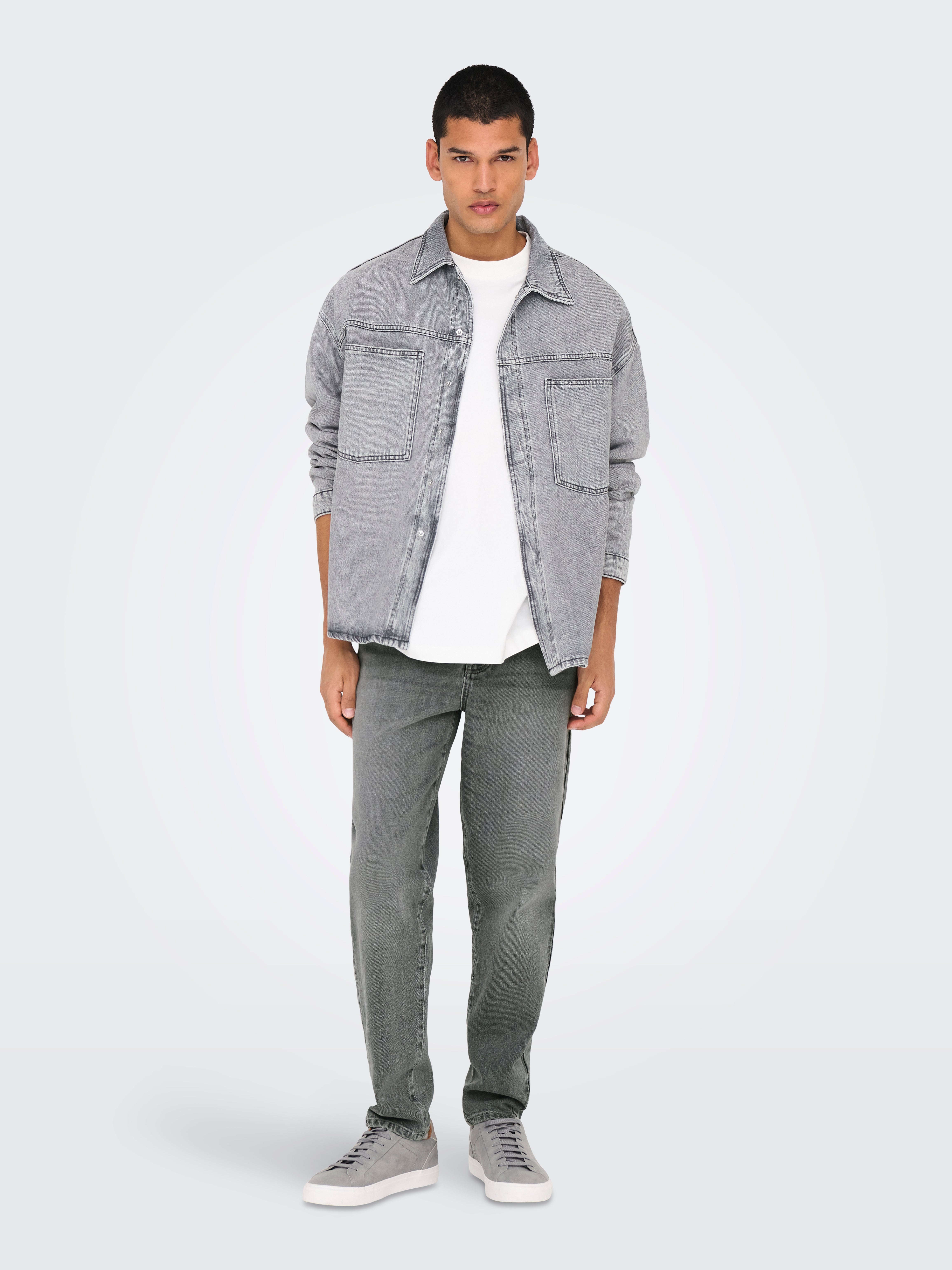 ONLY & SONS Herren Jeans Relaxed Fit – Mittlere Taille, Komfort-Fit, 79% Baumwolle, 20% Recycelt