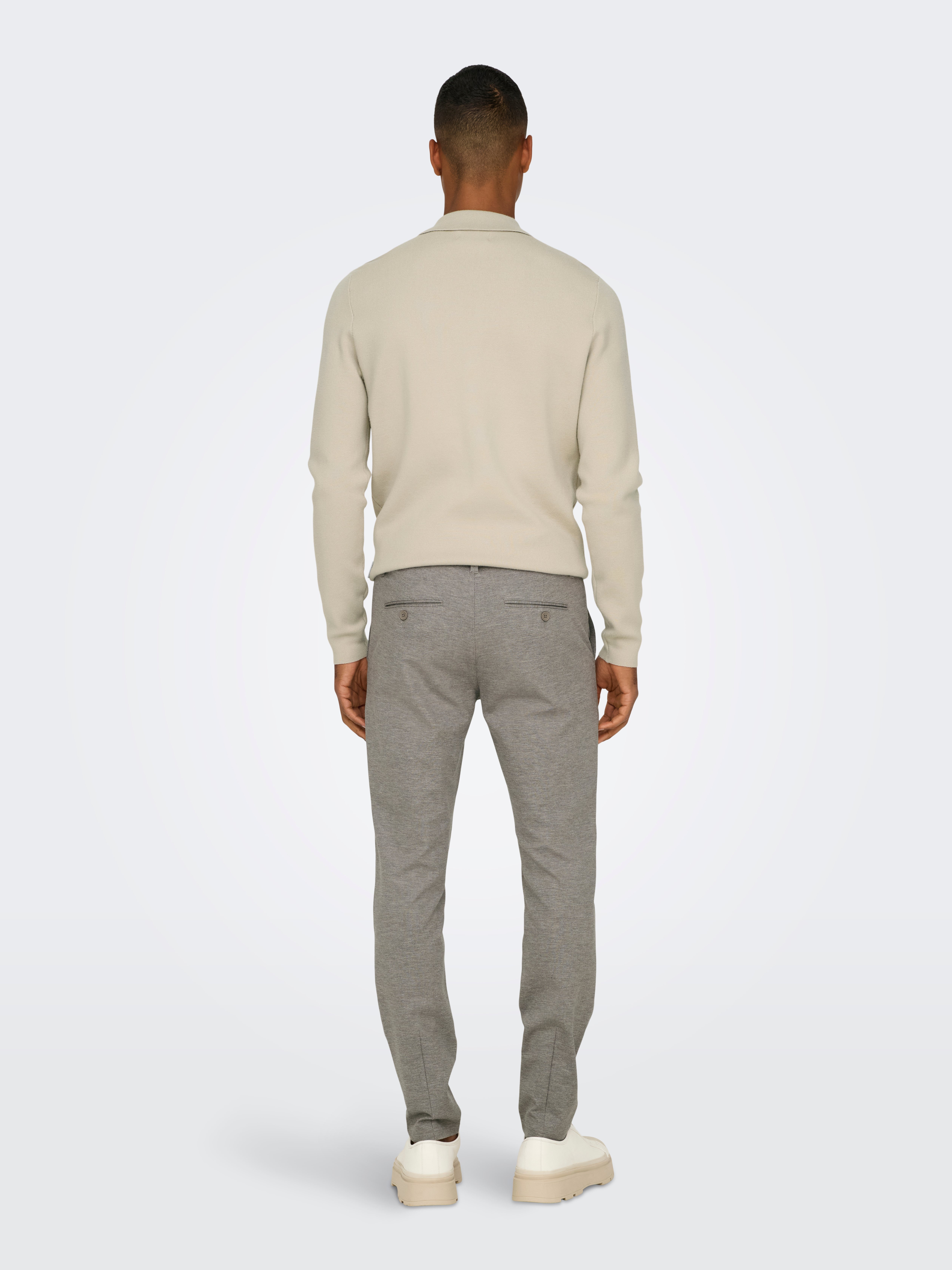 L1 SLIM BASIC INK PANTS Mサイズ　新品　2/16最終値下 ONSMARK Slim Fit Trousers | Medium Grey | ONLY & SONS®