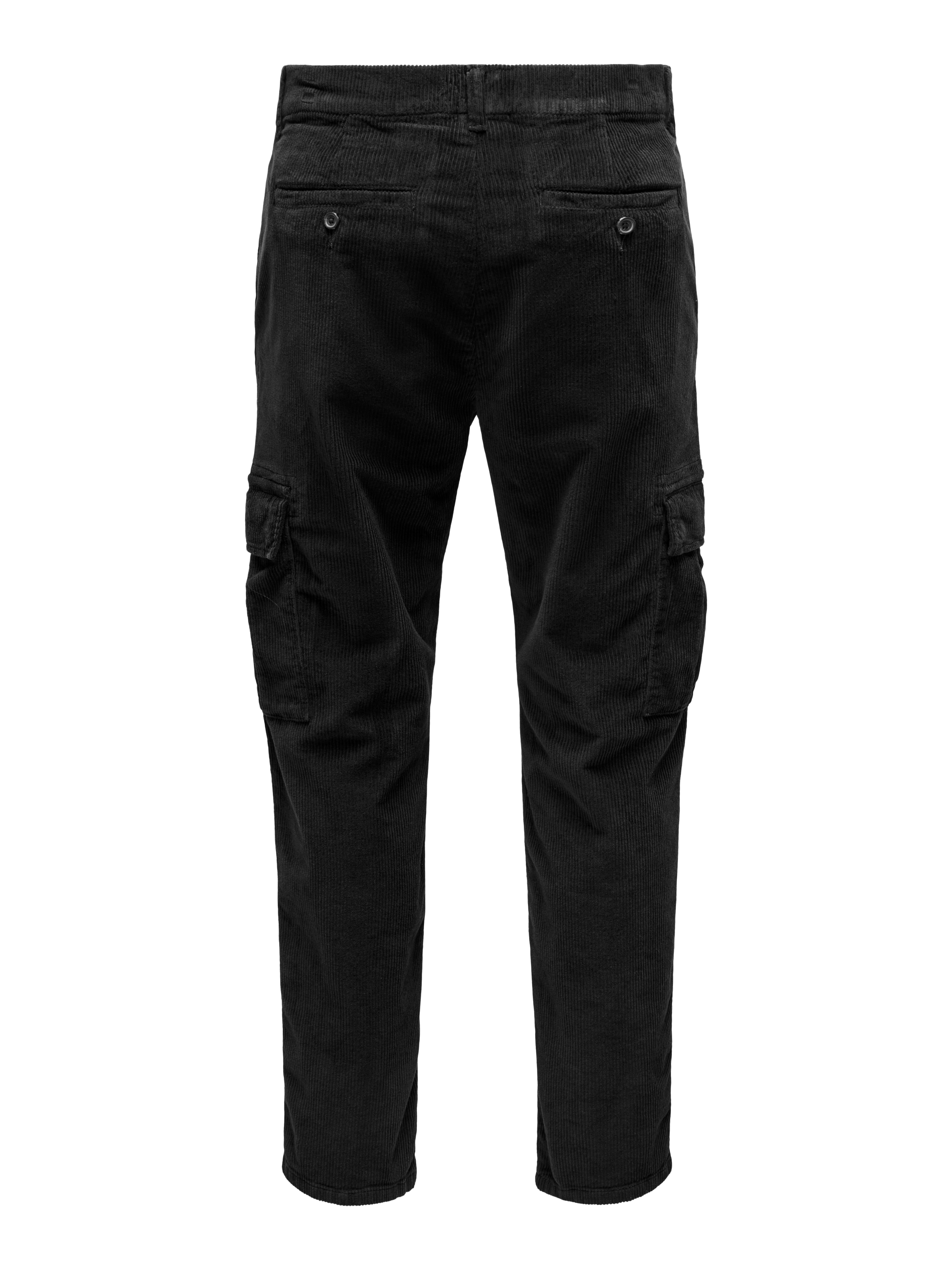 ONSLOU Tapered Fit Trousers | Black | ONLY & SONS® ONSLOU Tapered Fit Trousers | Black | ONLY & SONS®