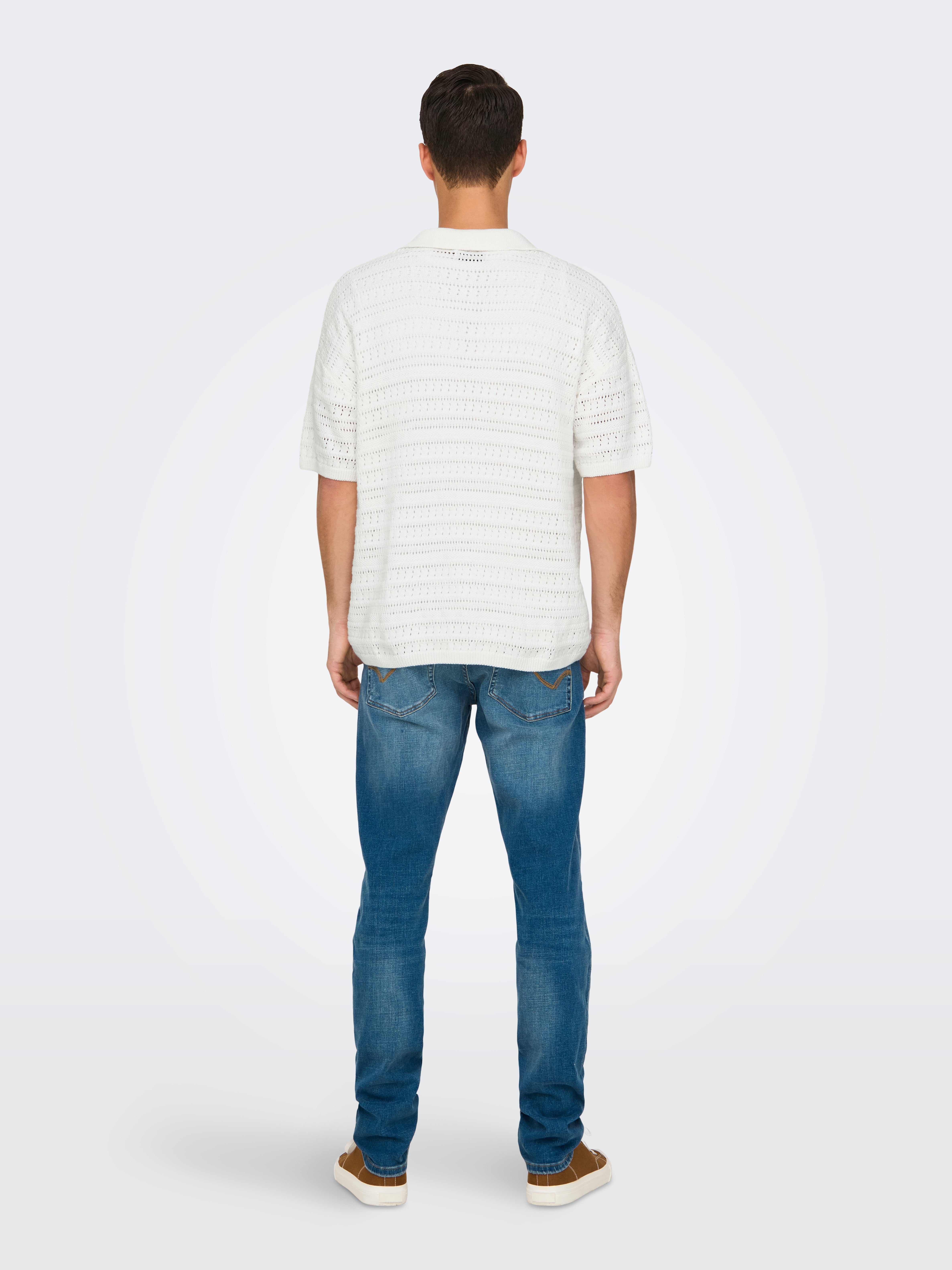 ONSGRAYSON Knit Polo-Shirt | White | ONLY & SONS®