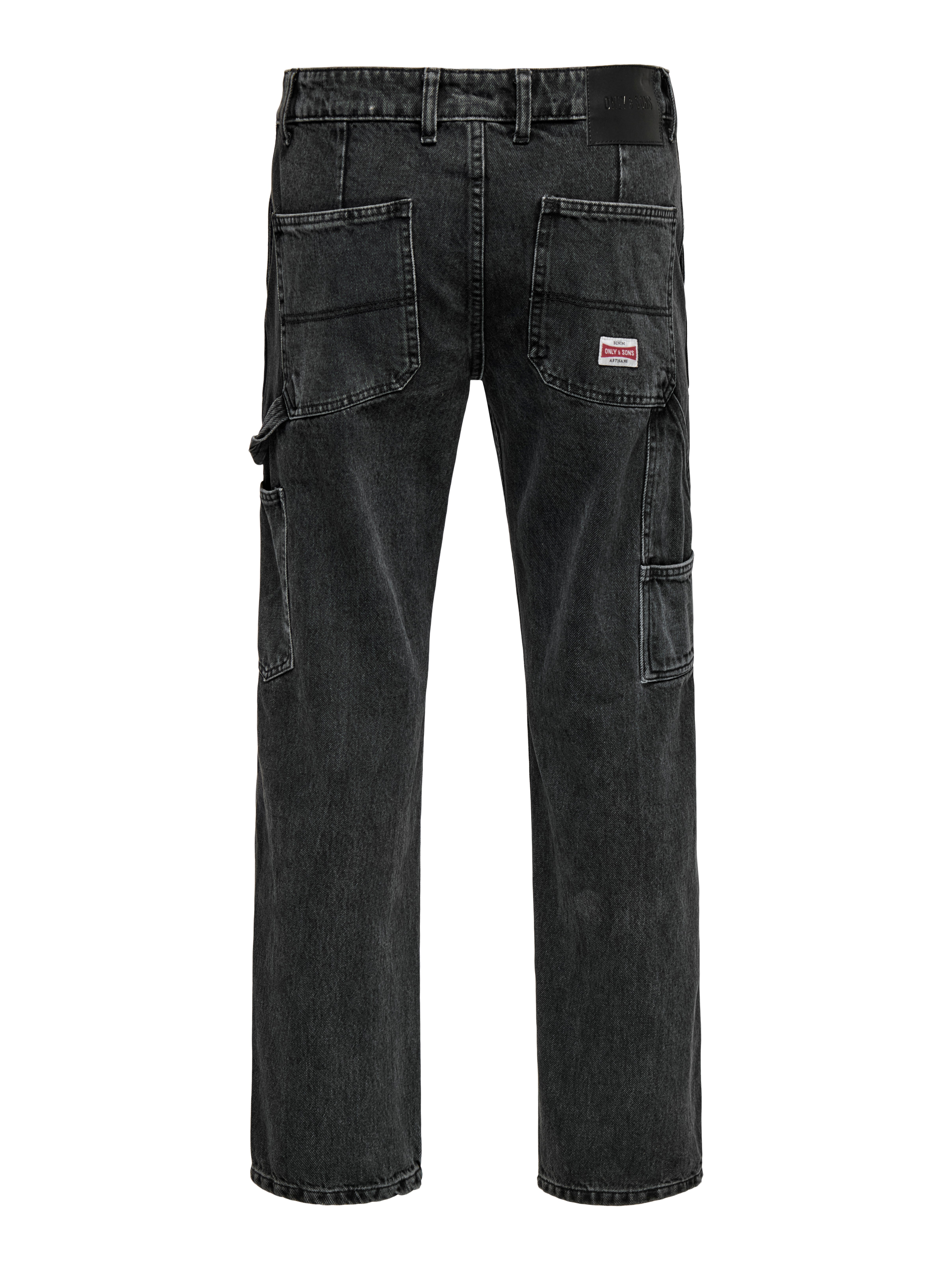 ONSEDGE Mid waist Straight Fit Jeans | Black | ONLY & SONS®