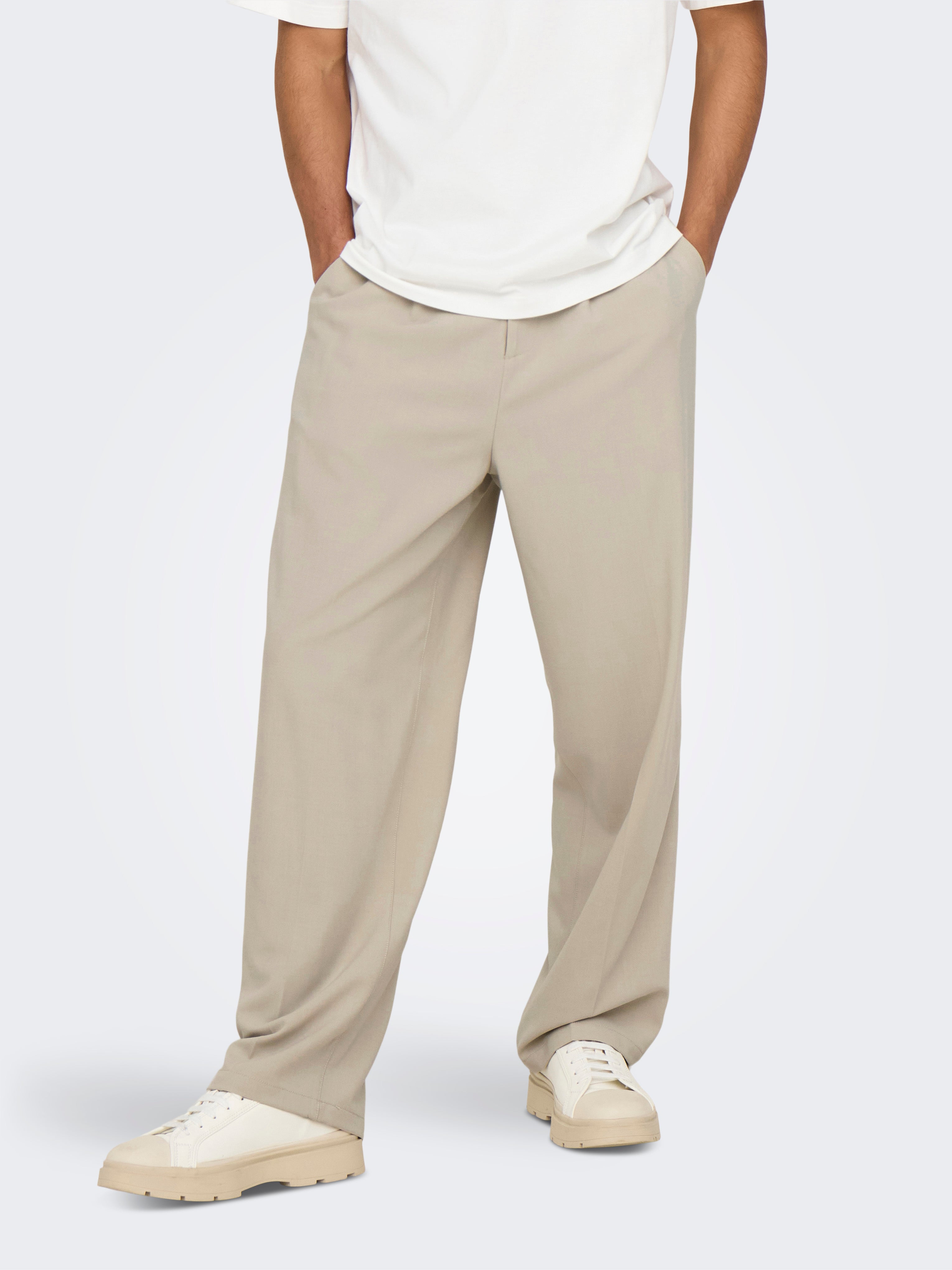 ONSDAVE Baggy Fit Chino trousers | Light Grey | ONLY & SONS®