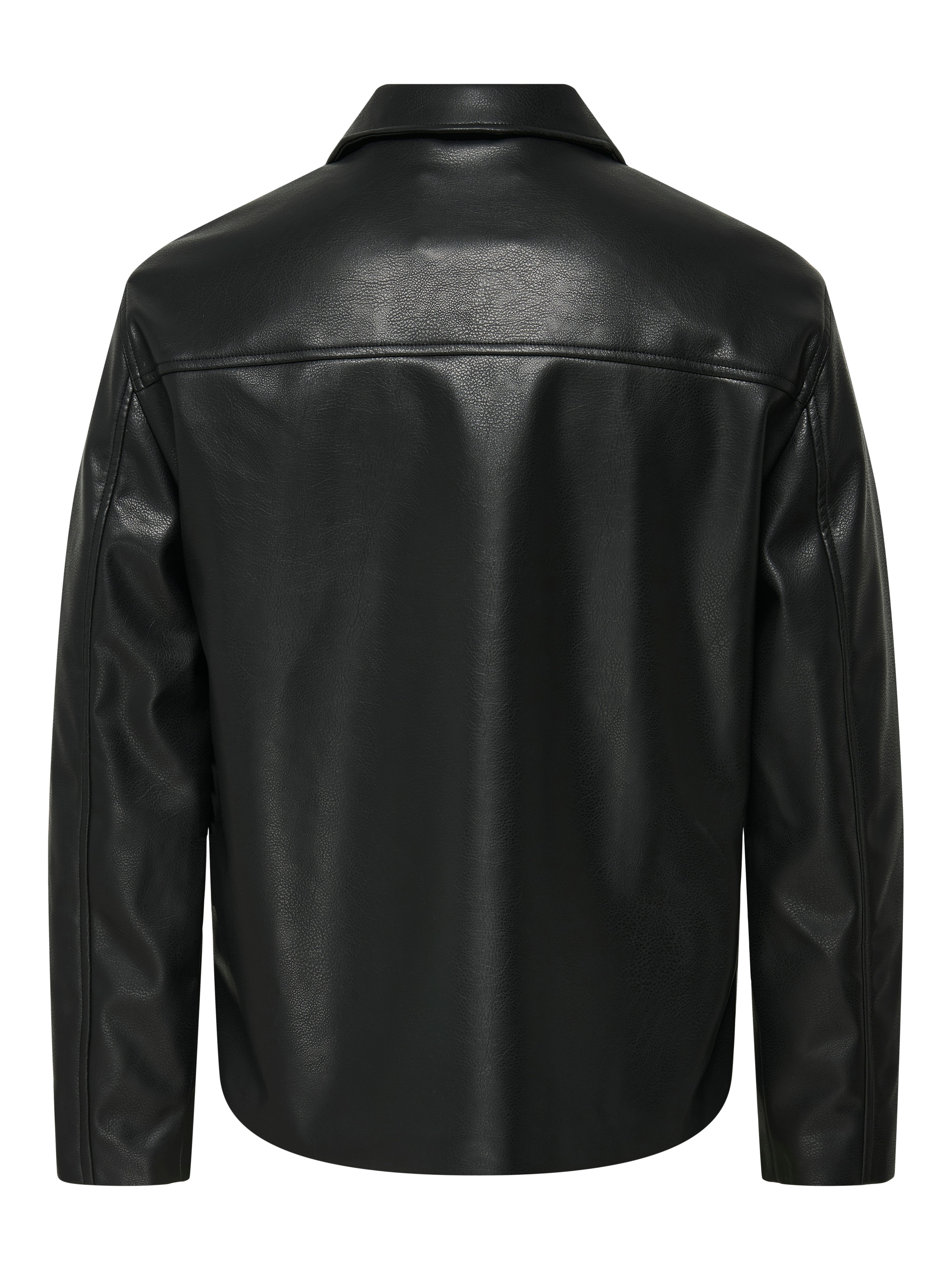 ジャケット・アウター NHOJ Black Spread Collar Jacket JOHN Spread Collar Jacket NHOJ ジャケット